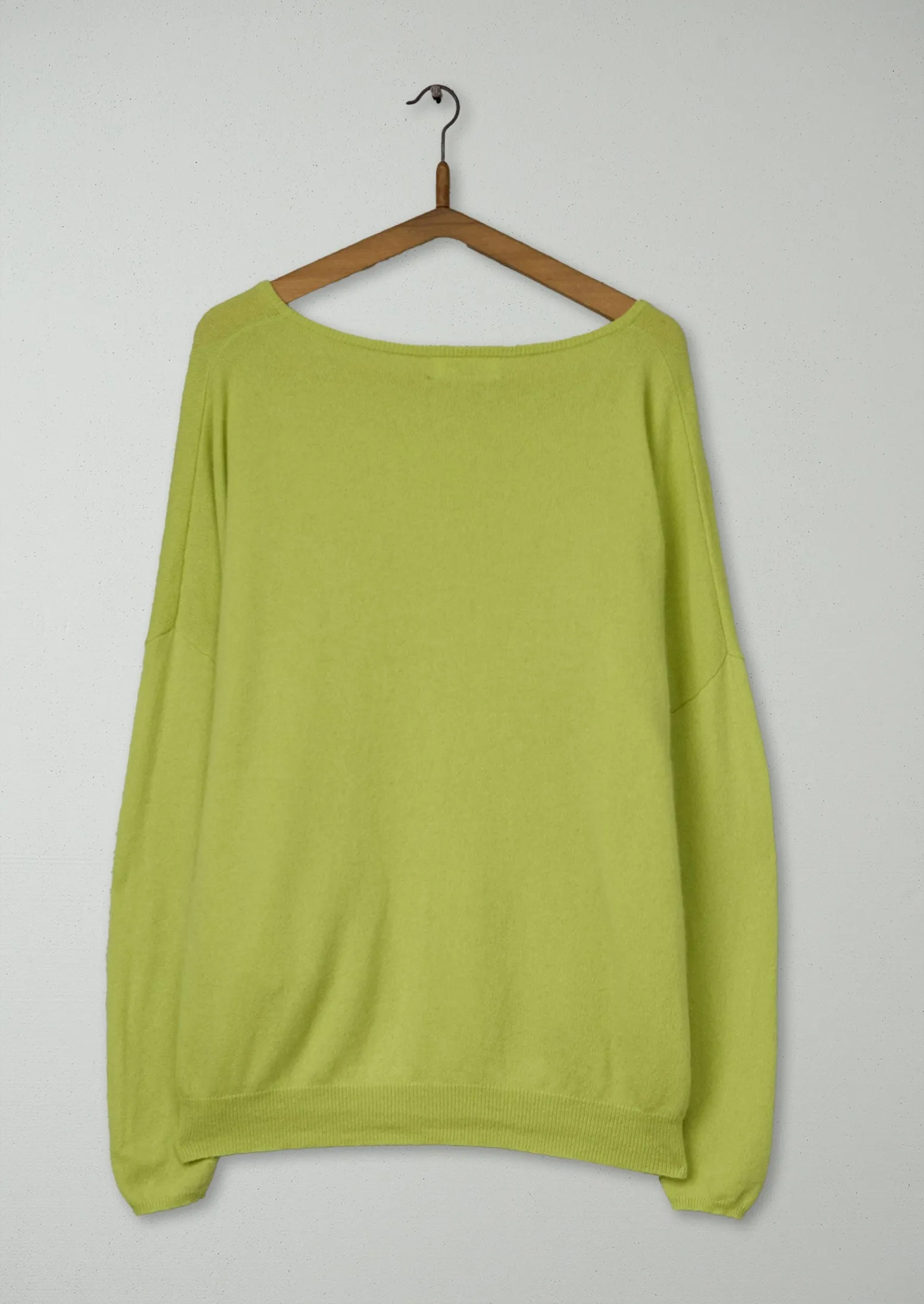 Reworn Draped Cashmere Sweater Size 12 (571) | Lime sold by TOAST product image thumbnail 2