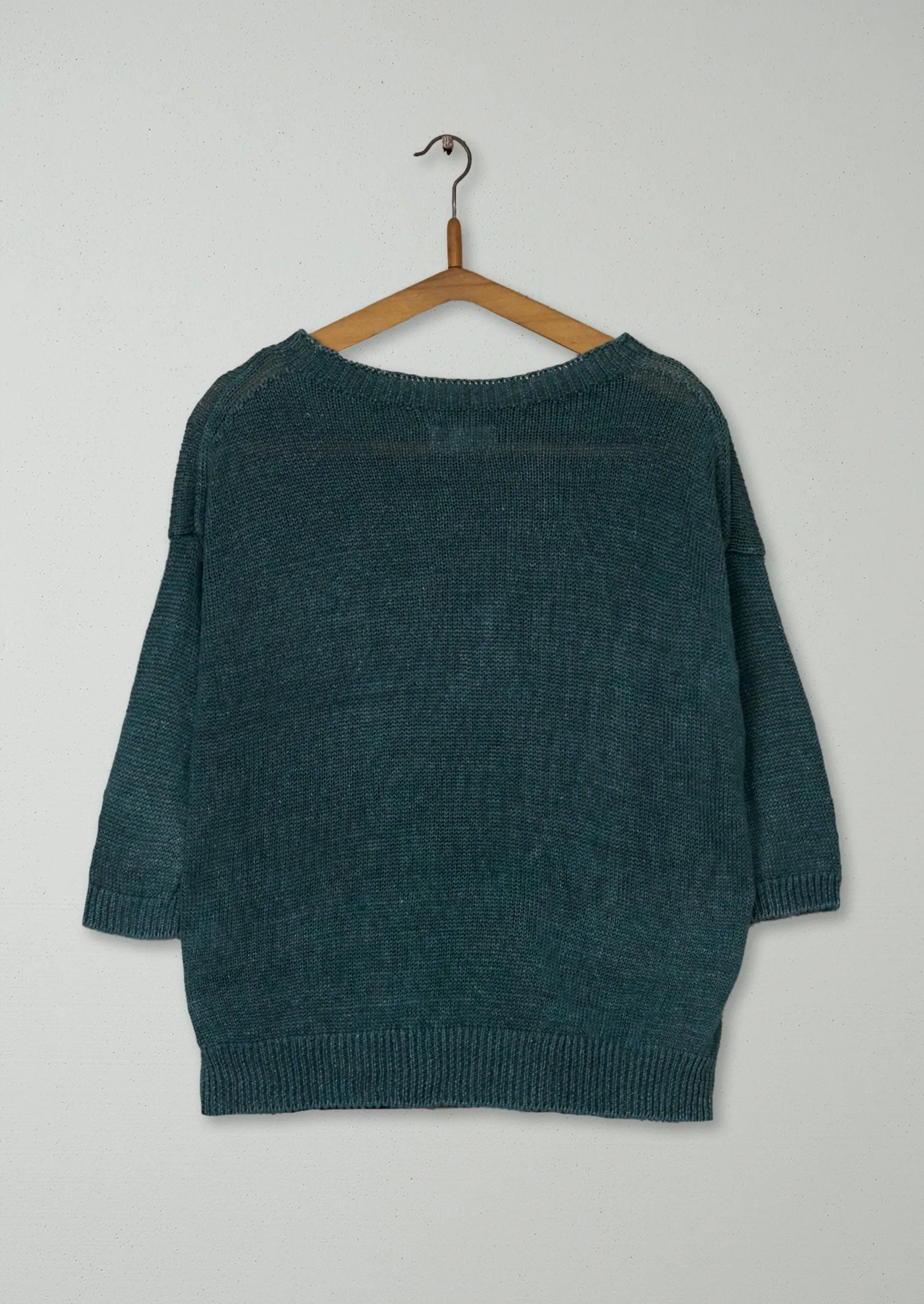 Reworn Half Sleeve Linen Sweater Size L (569) | Green sold by TOAST product image thumbnail 2