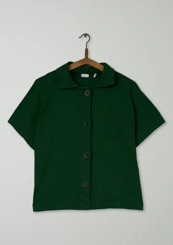 Reworn Cotton Jersey Shirt Size XL (124) | Washi Green made by TOAST