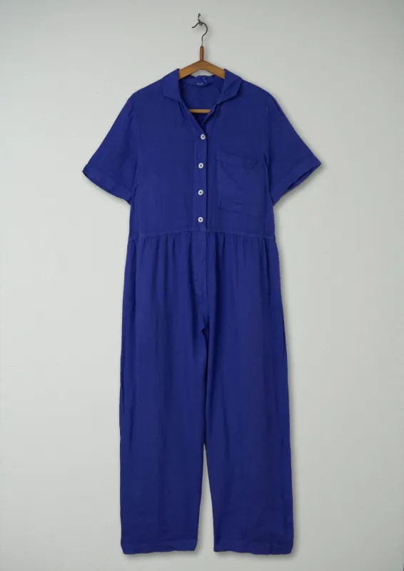 Reworn Linen Jumpsuit Size S (1195) | Bilberry made by TOAST