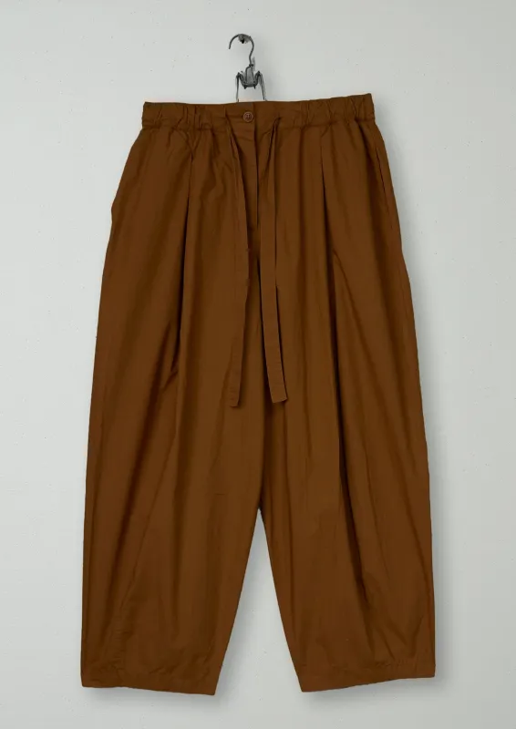 Reworn Pleated Poplin Trousers Size 12 (1190) | Copper made by TOAST