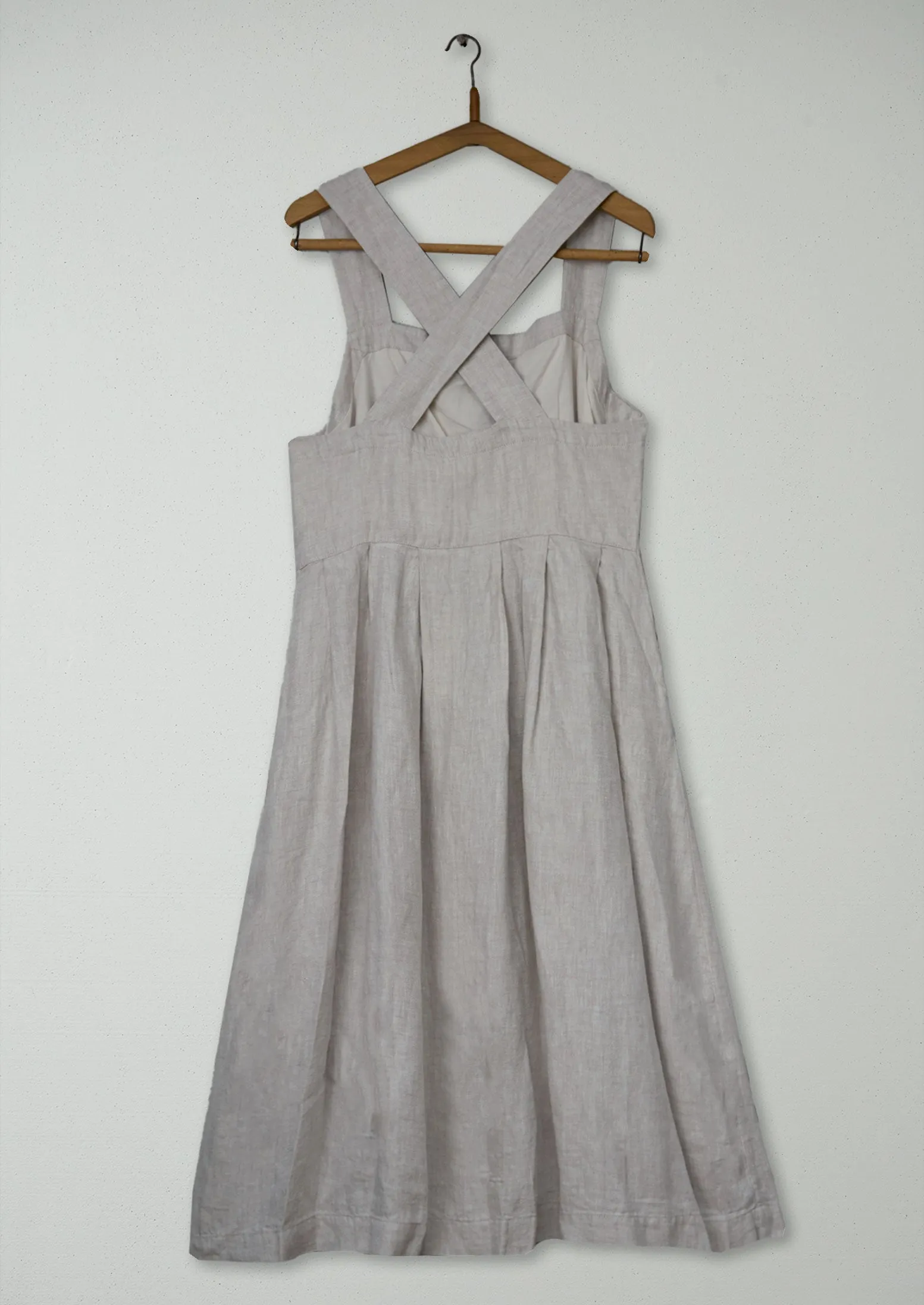 Reworn Linen Twill Dress Size 14 (1709) | Parchment sold by TOAST product image thumbnail 2