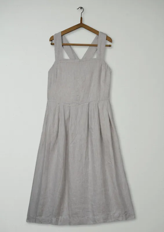 Reworn Linen Twill Dress Size 14 (1709) | Parchment made by TOAST