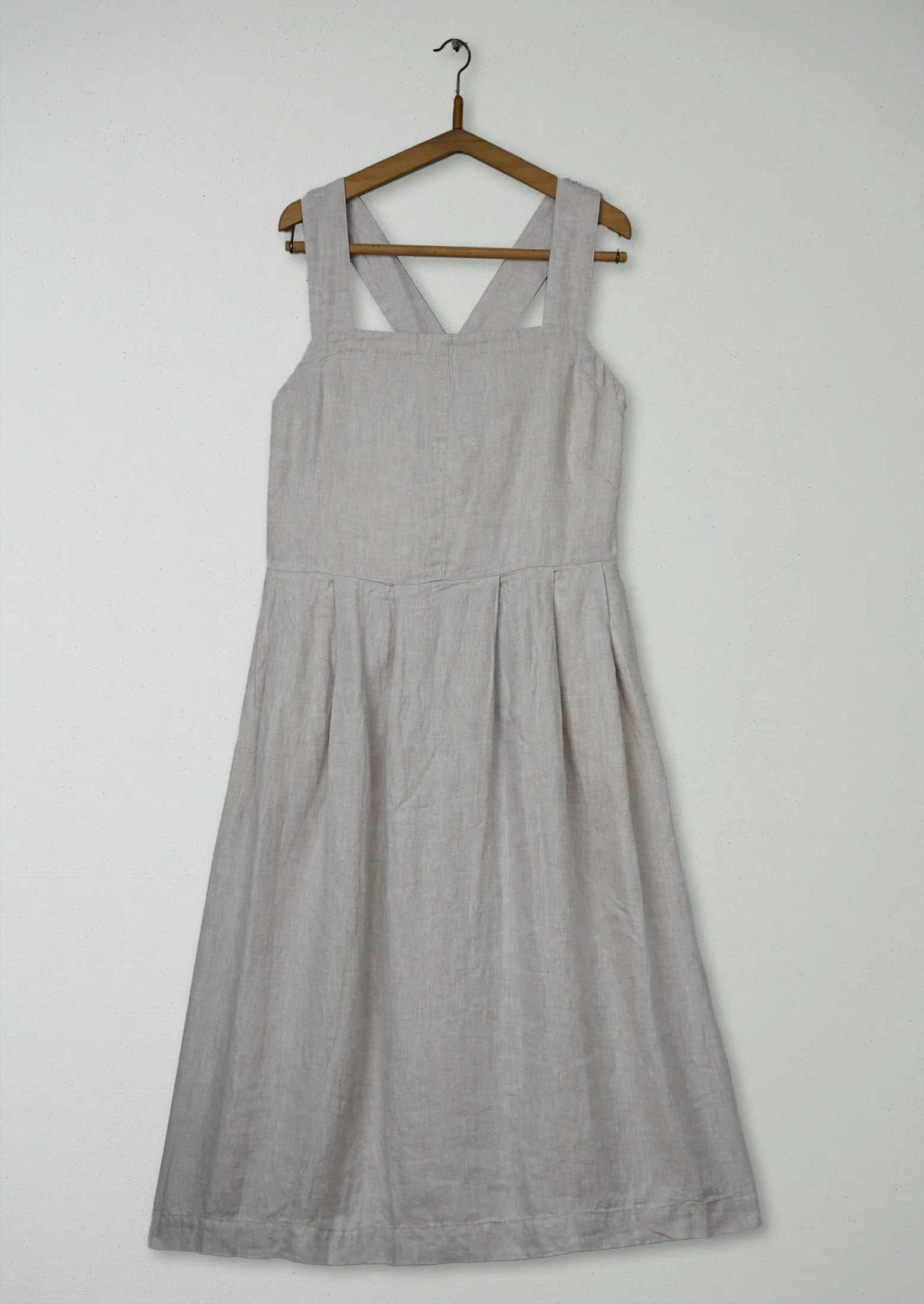 Reworn Linen Twill Dress Size 14 (1709) | Parchment sold by TOAST