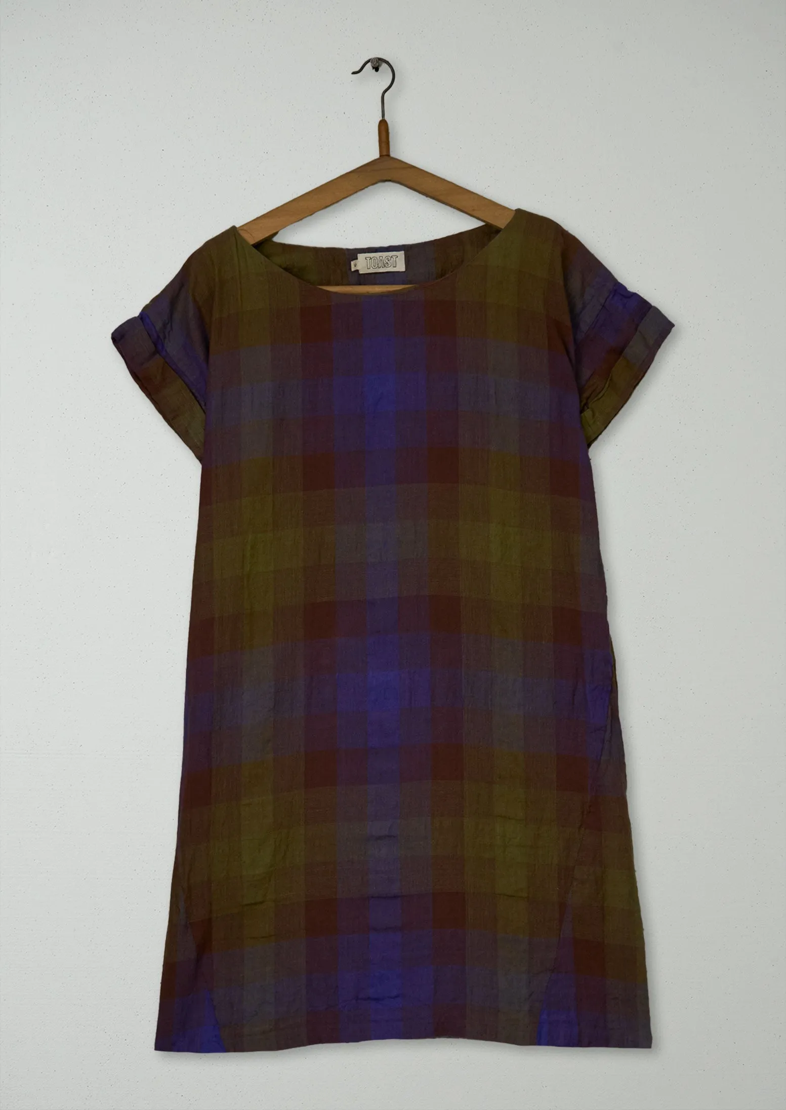 Reworn Check Tunic Dress Size 12 (1778) | Multi sold by TOAST