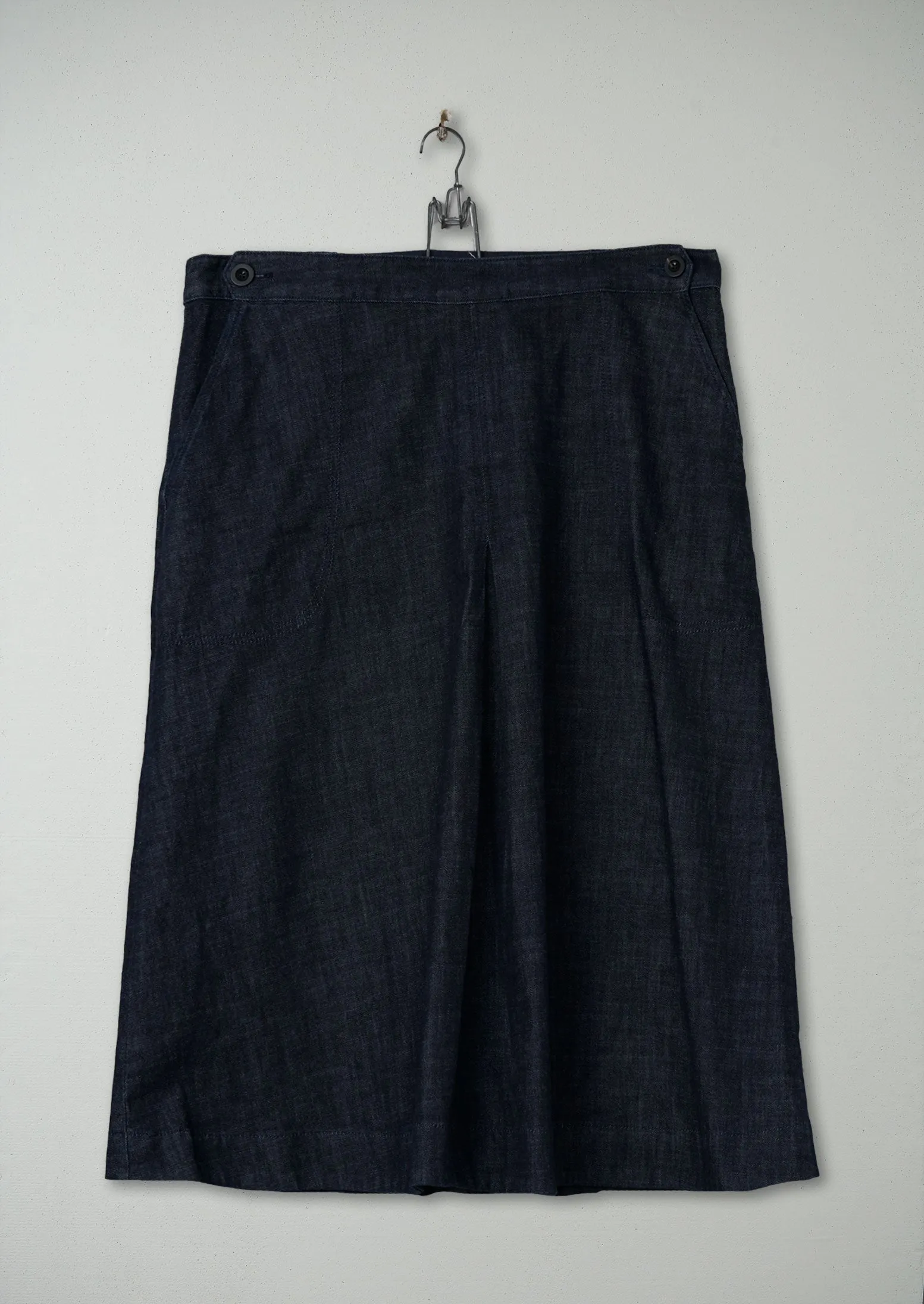Reworn Denim Side Button Skirt Size 16 (314) | Indigo sold by TOAST