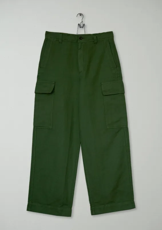 Reworn Men's Patch Pocket Trousers Size 32 (078) | Propagator Green made by TOAST