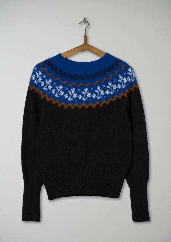 Reworn Fair Isle Yoke Sweater Size XXSXS (610) | Multi made by TOAST