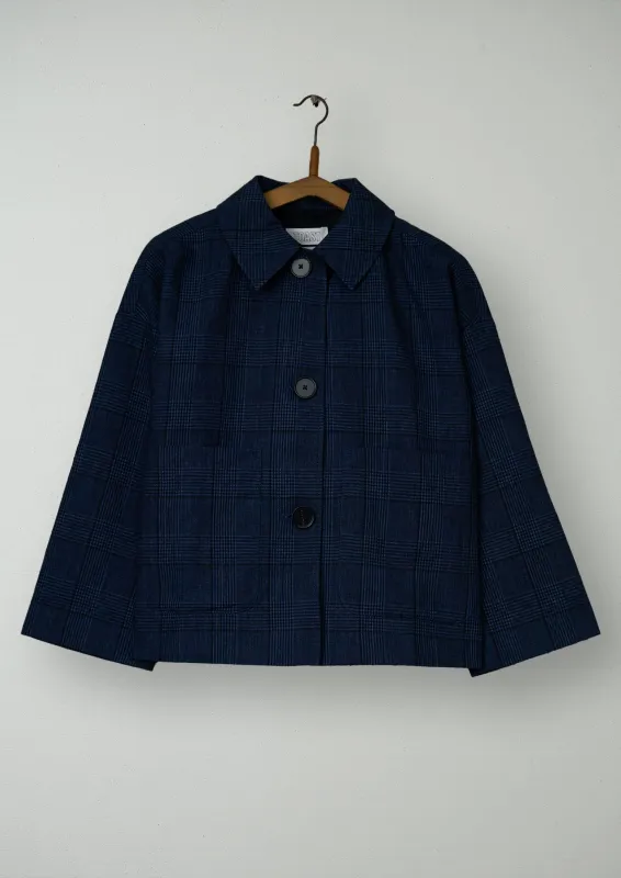 Reworn Prince of Wales Check Jacket Size 6 (237) | Multi made by TOAST