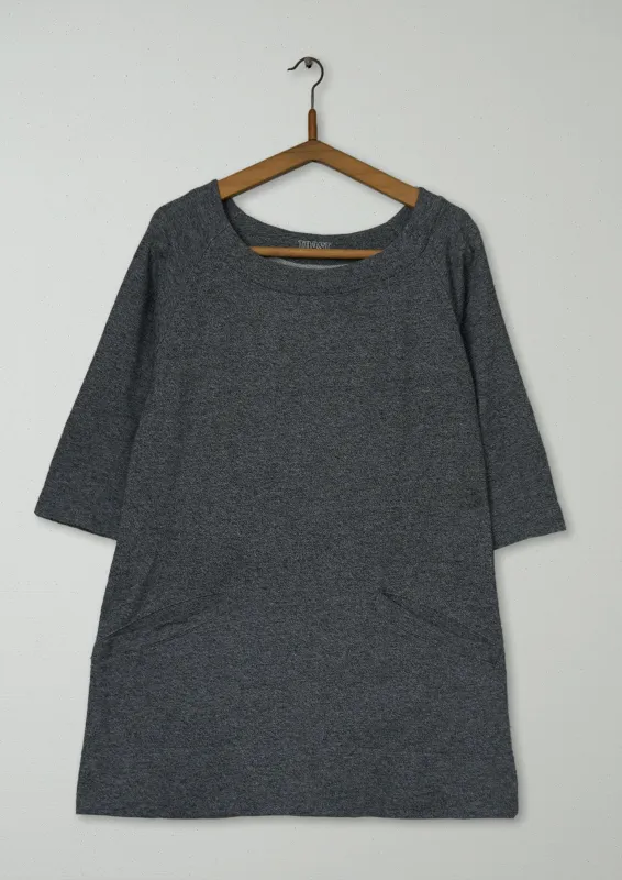Reworn Loopback Tunic Size 8 (1751) | Charcoal made by TOAST