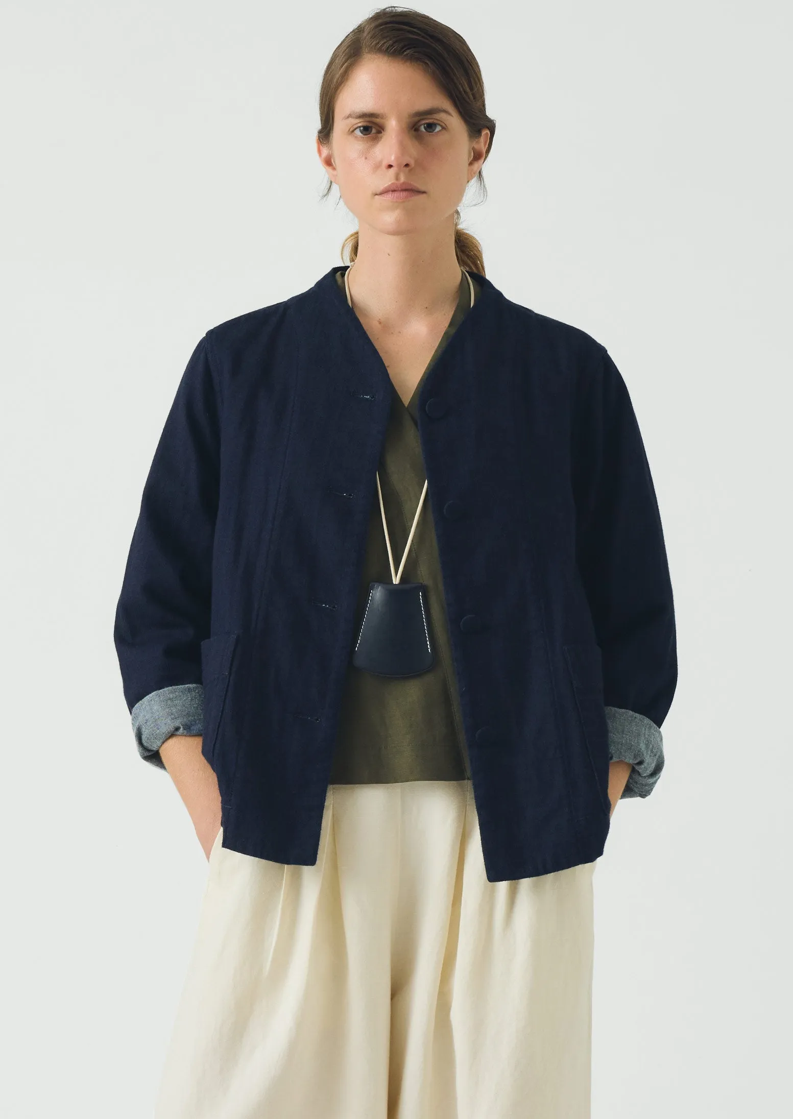 Laperruque Leather Bell Key Holder | Navy sold by TOAST product image thumbnail 4