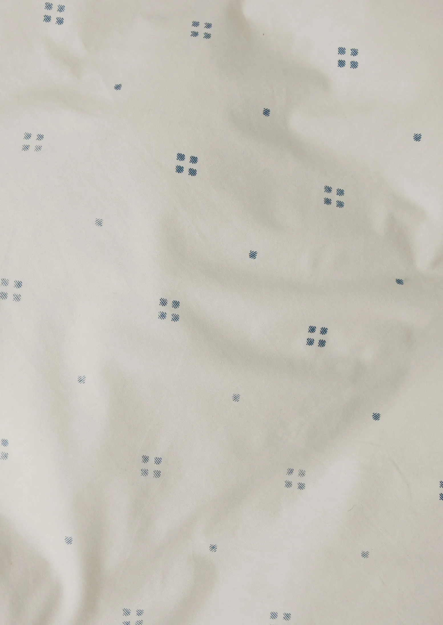 Rowan Print Cotton Poplin Duvet Cover | Ecru/Soft Blue sold by TOAST product image thumbnail 5
