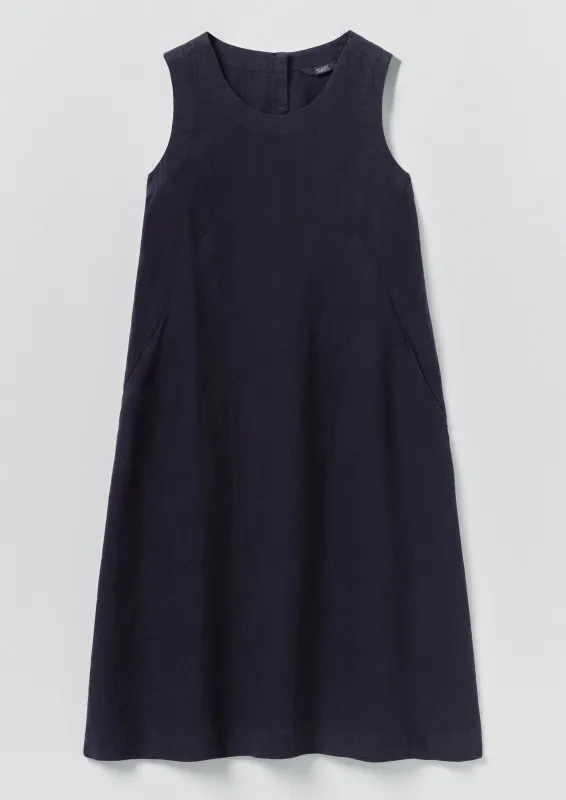 Garment Dyed Linen Shift Dress | Blueberry made by TOAST