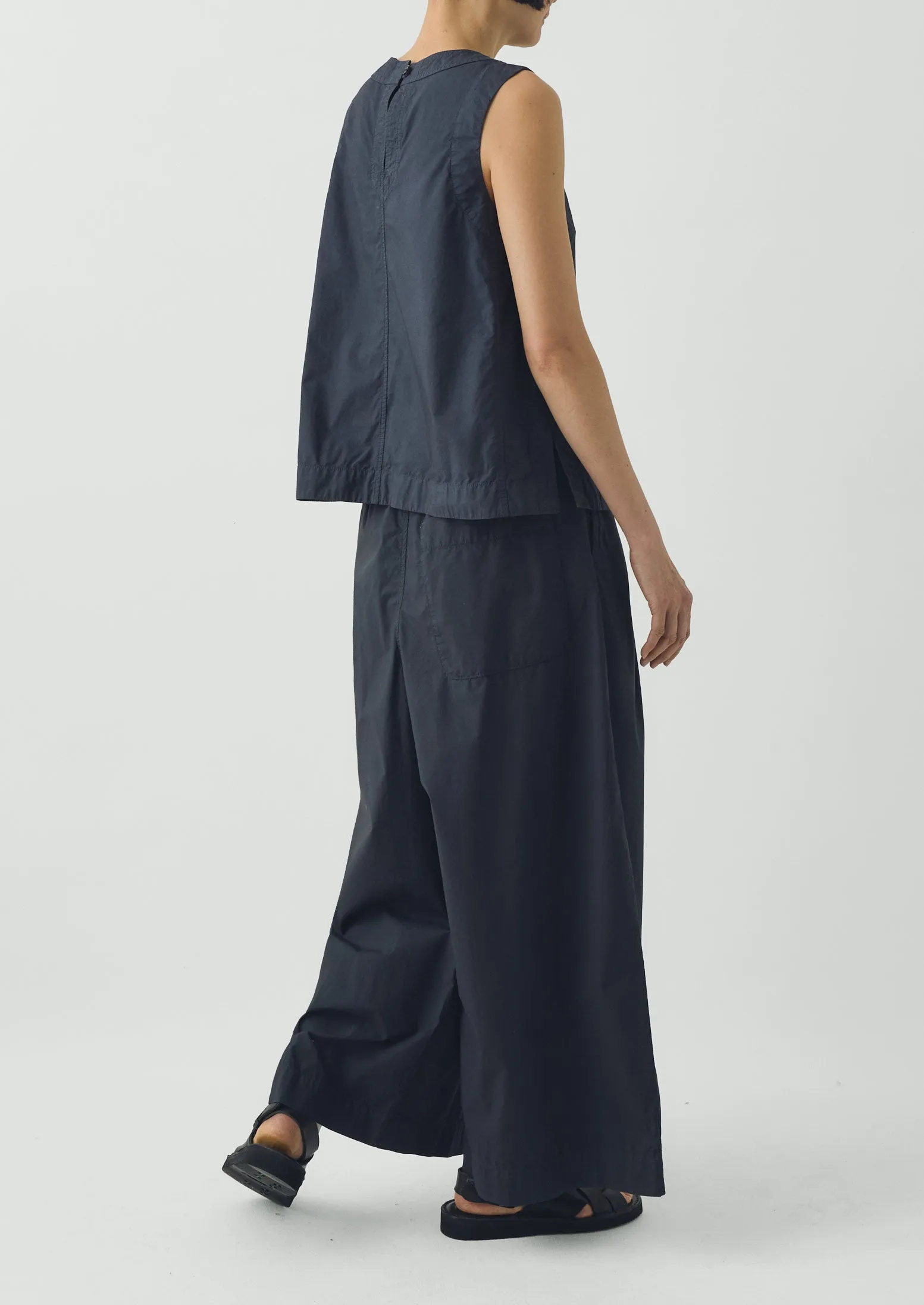 Panelled Garment Dyed Sleeveless Top | Slate sold by TOAST product image thumbnail 3