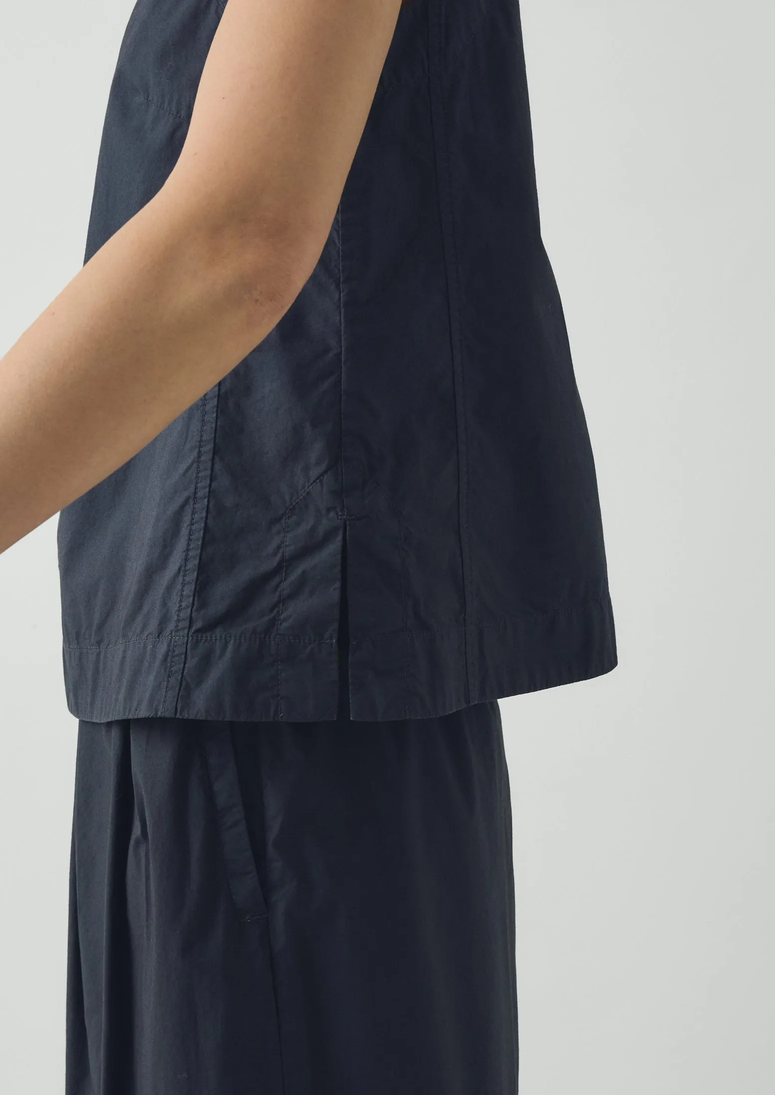 Panelled Garment Dyed Sleeveless Top | Slate sold by TOAST product image thumbnail 4