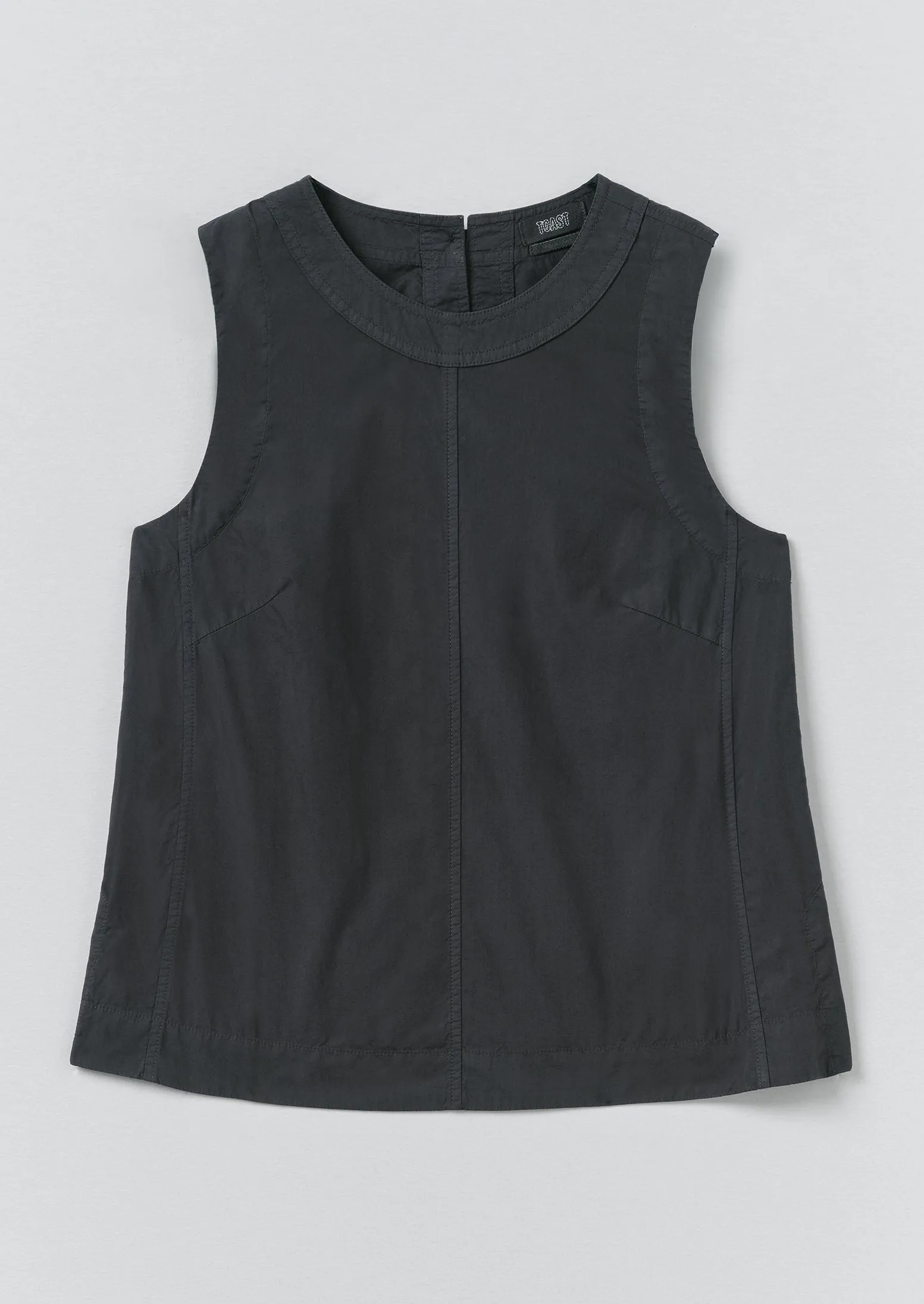 Panelled Garment Dyed Sleeveless Top | Slate sold by TOAST