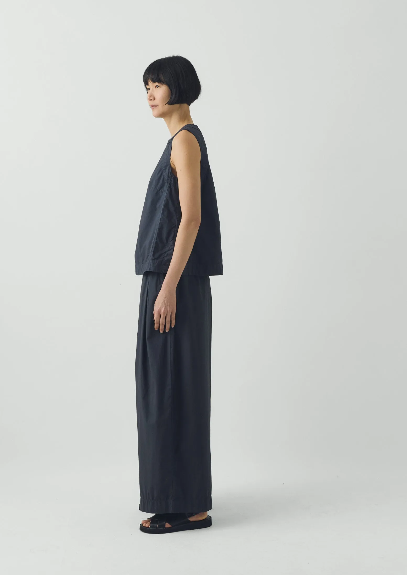 Panelled Garment Dyed Sleeveless Top | Slate sold by TOAST product image thumbnail 5