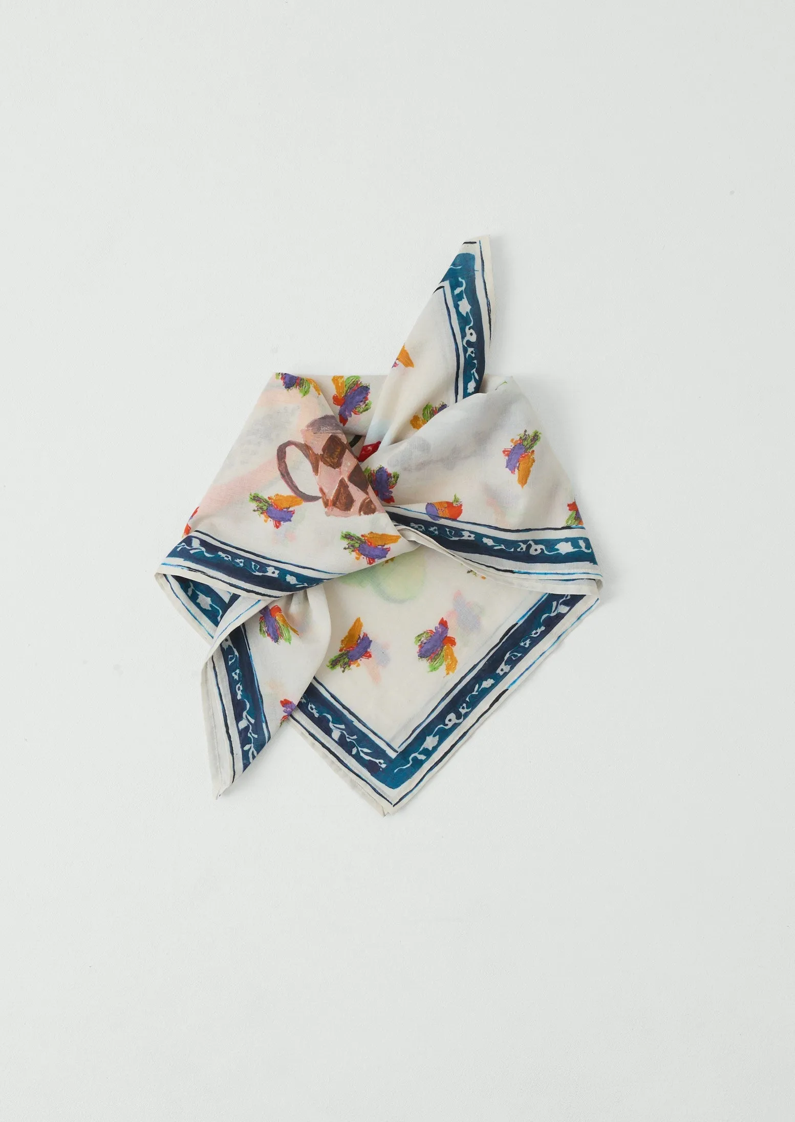 Table Setting Print Cotton Bandana | Ecru Multi sold by TOAST product image thumbnail 2