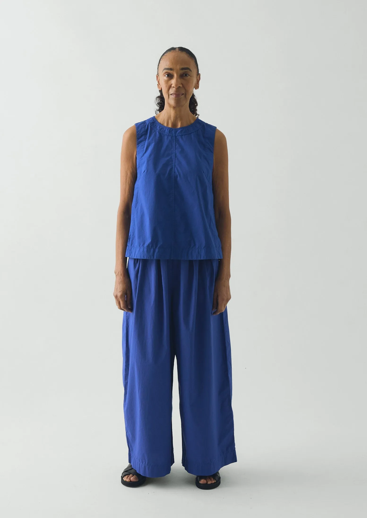 Panelled Garment Dyed Sleeveless Top | Carmine Blue sold by TOAST product image thumbnail 3