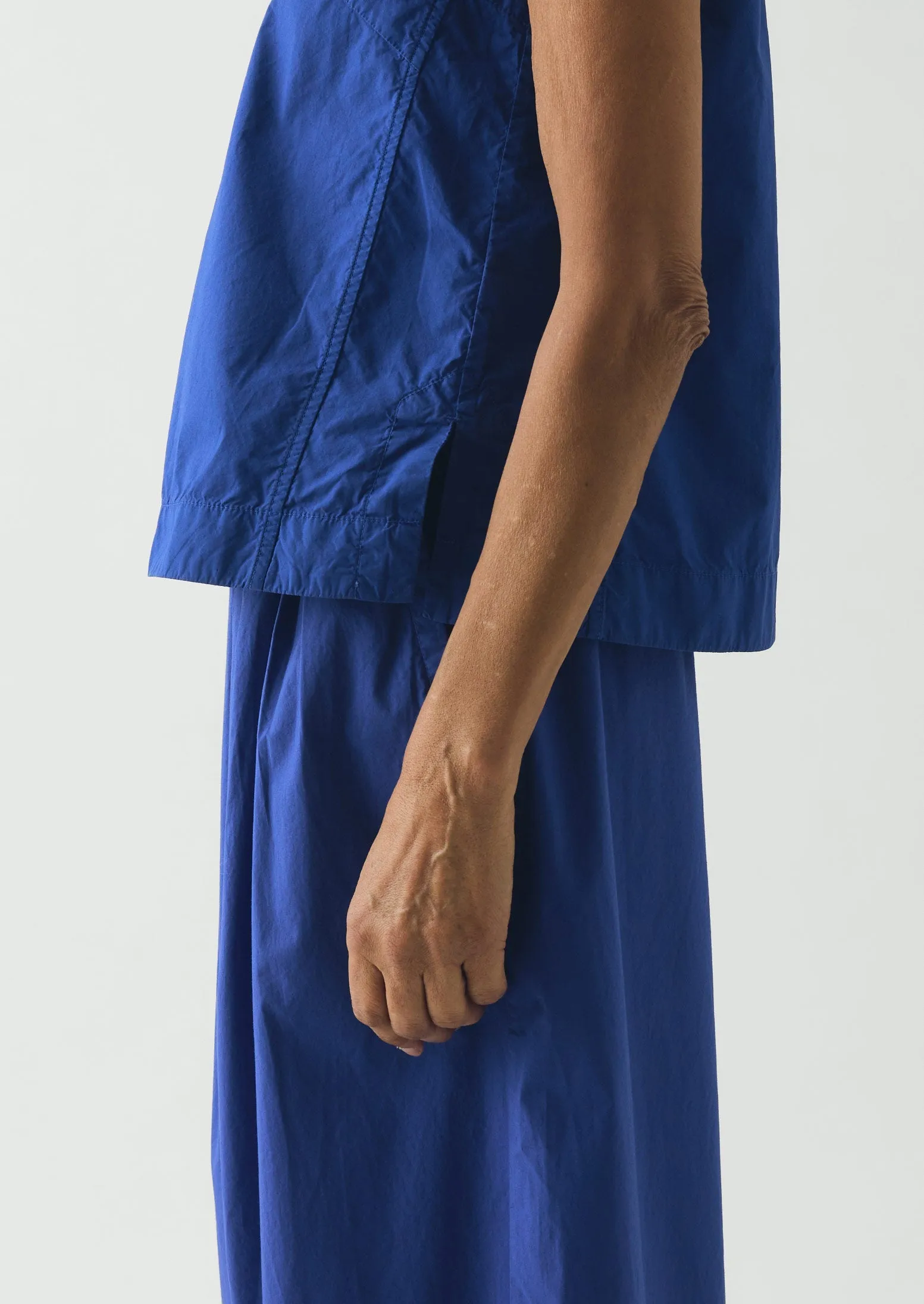 Panelled Garment Dyed Sleeveless Top | Carmine Blue sold by TOAST product image thumbnail 4