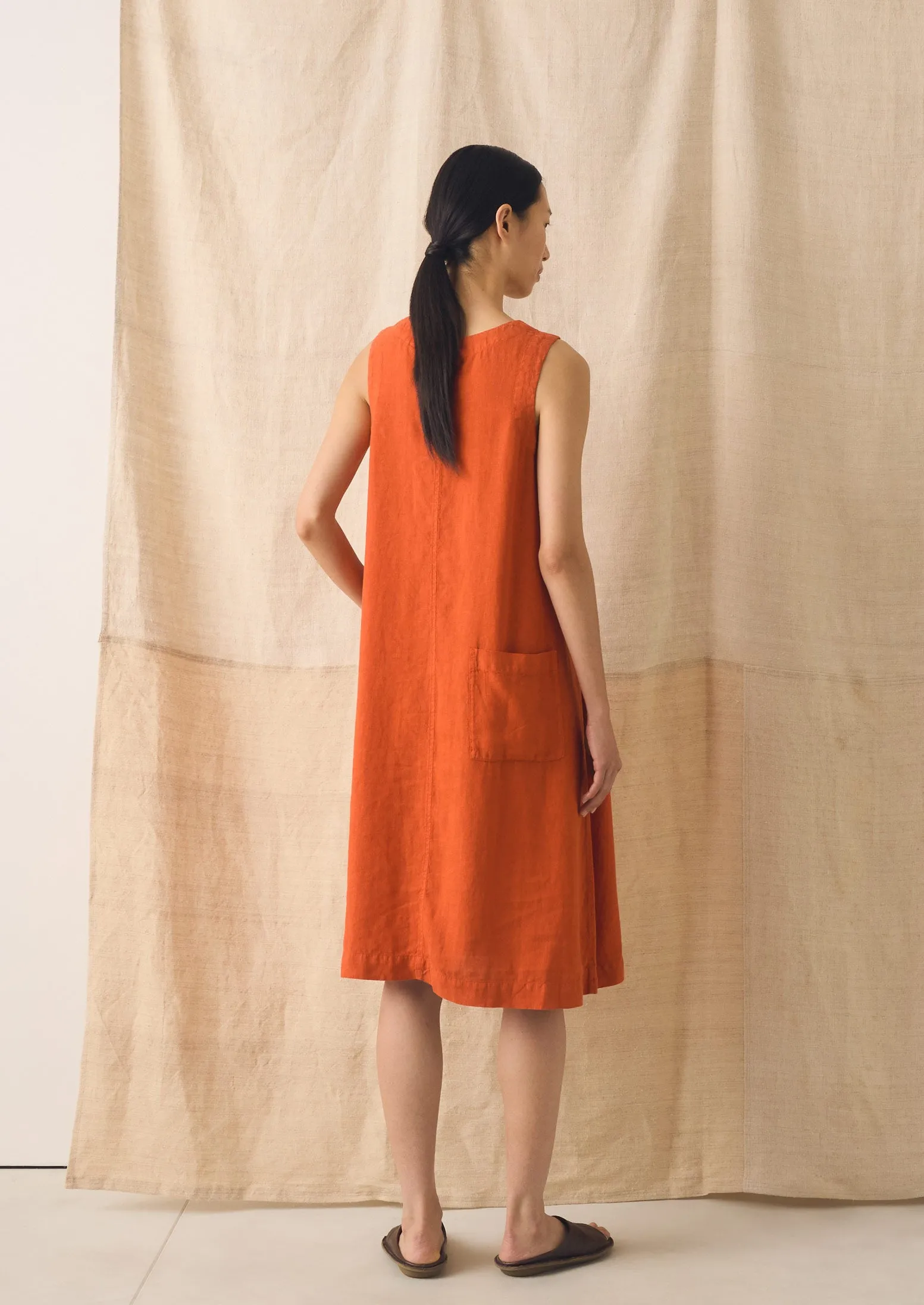 Garment Dyed Linen Shift Dress | Red Chilli sold by TOAST product image thumbnail 3
