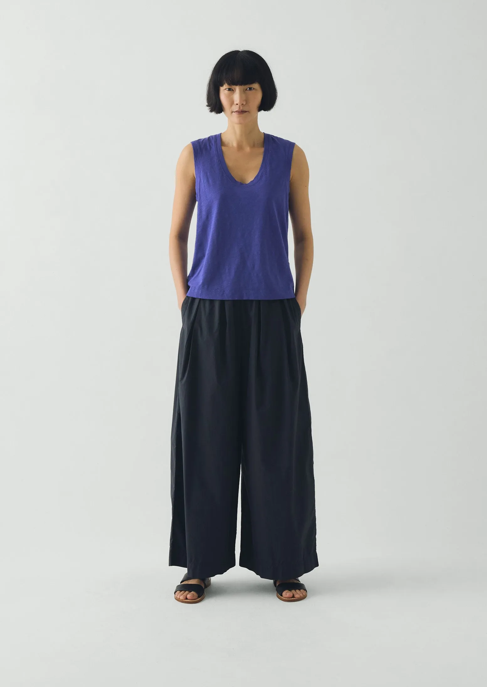 Cotton Sleeveless Tee | Cobalt sold by TOAST product image thumbnail 3