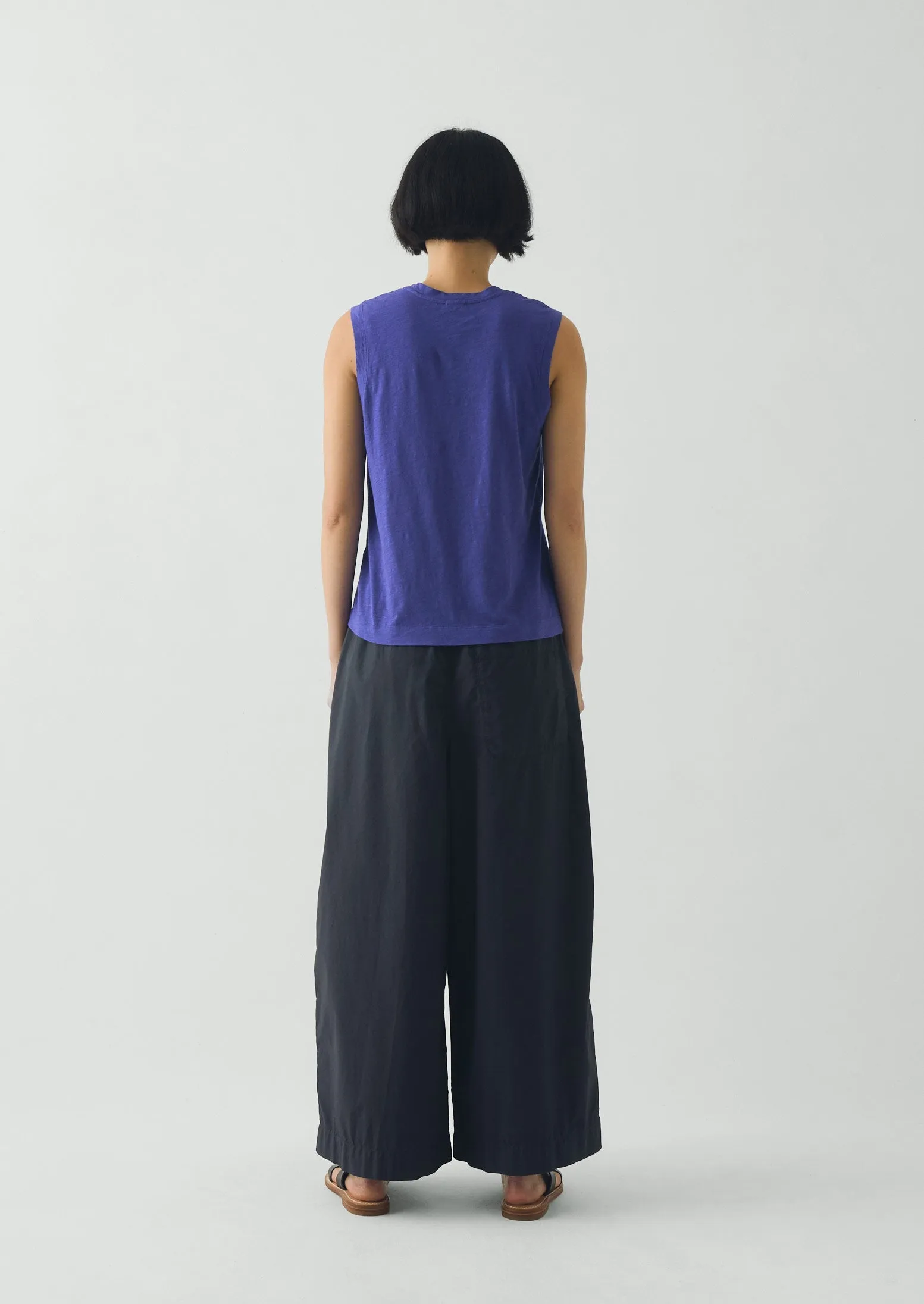Cotton Sleeveless Tee | Cobalt sold by TOAST product image thumbnail 4