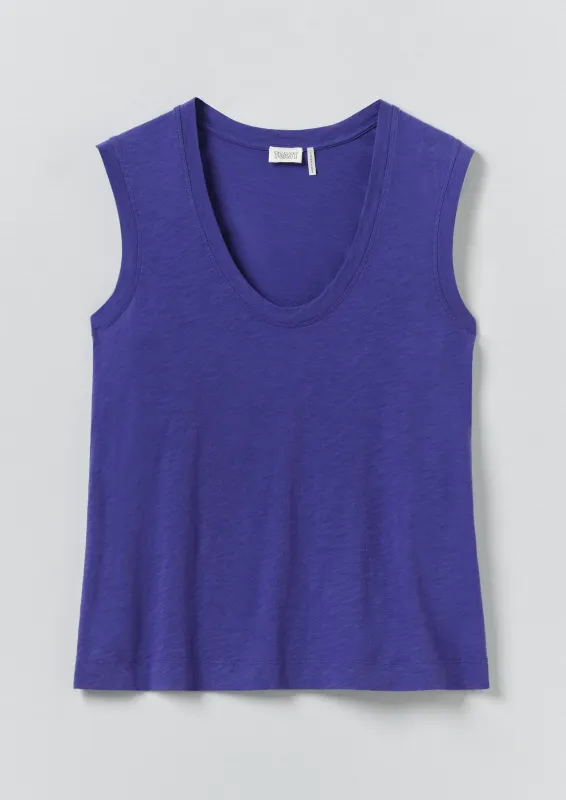 Cotton Sleeveless Tee | Cobalt made by TOAST