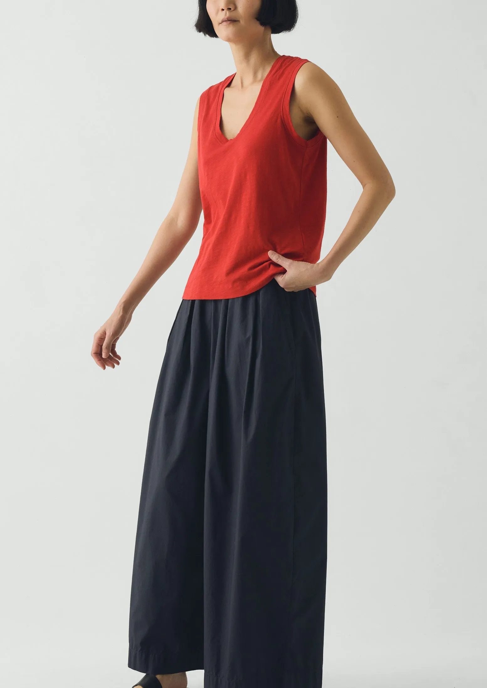 Cotton Sleeveless Tee | Goji Berry sold by TOAST product image thumbnail 3