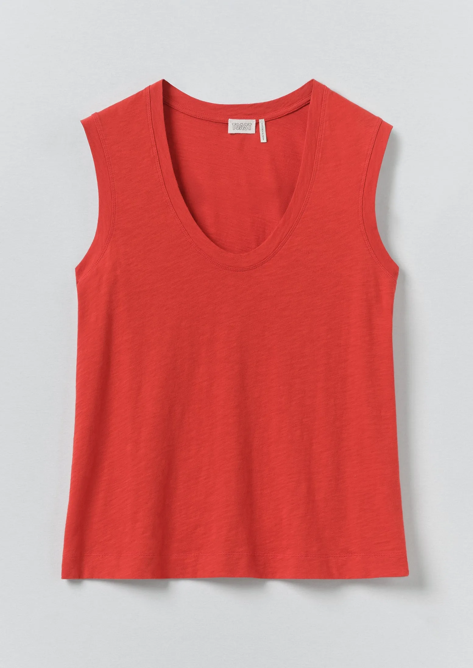 Cotton Sleeveless Tee | Goji Berry sold by TOAST