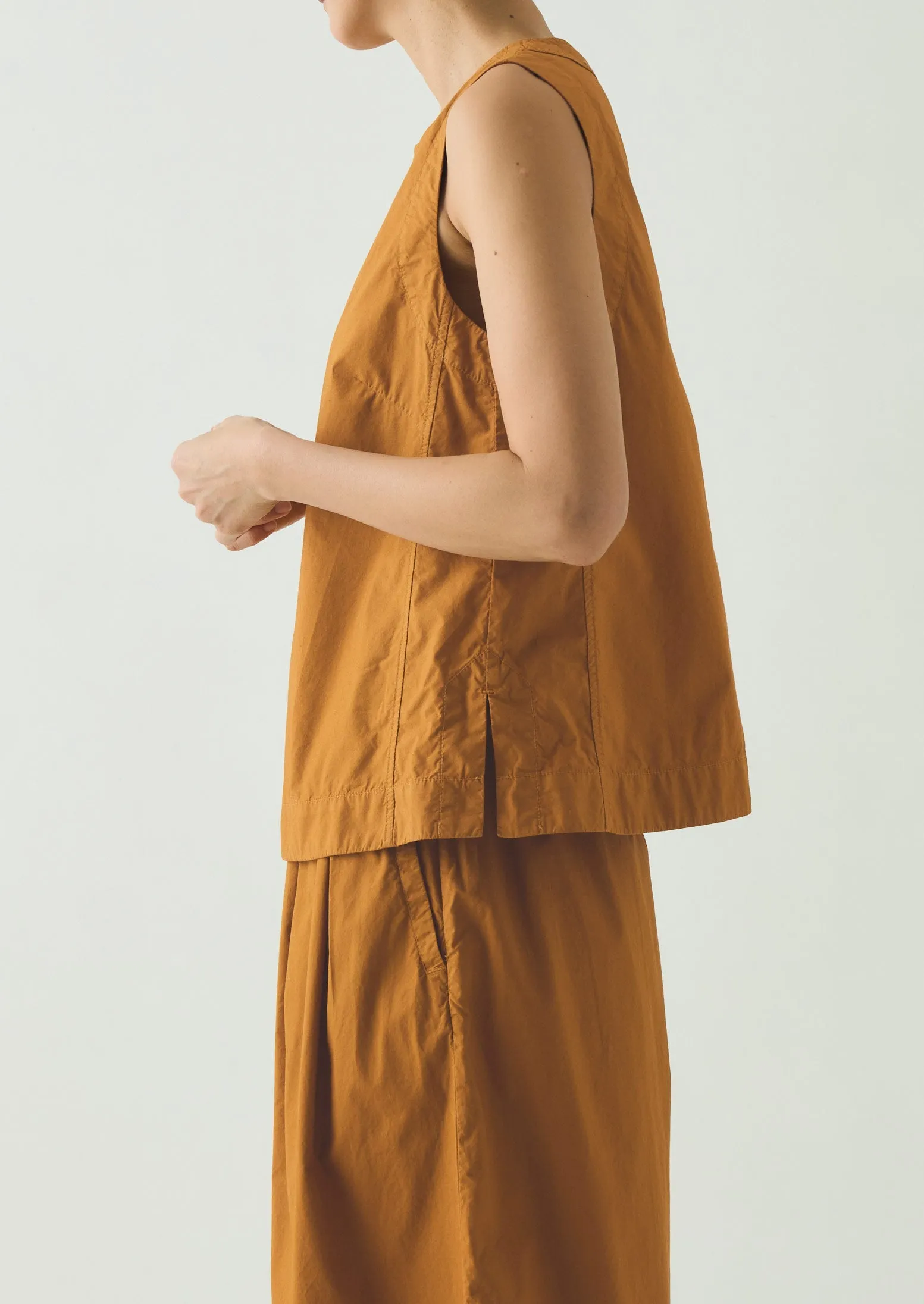 Panelled Garment Dyed Sleeveless Top | Dhal sold by TOAST product image thumbnail 3