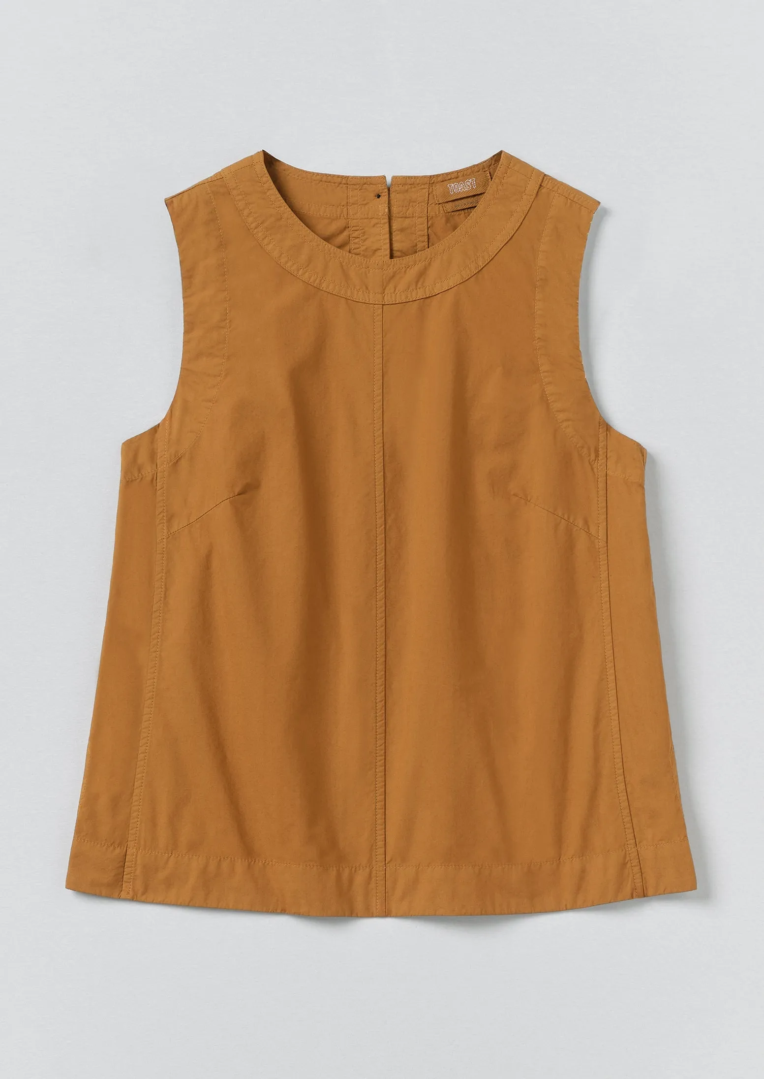 Panelled Garment Dyed Sleeveless Top | Dhal sold by TOAST