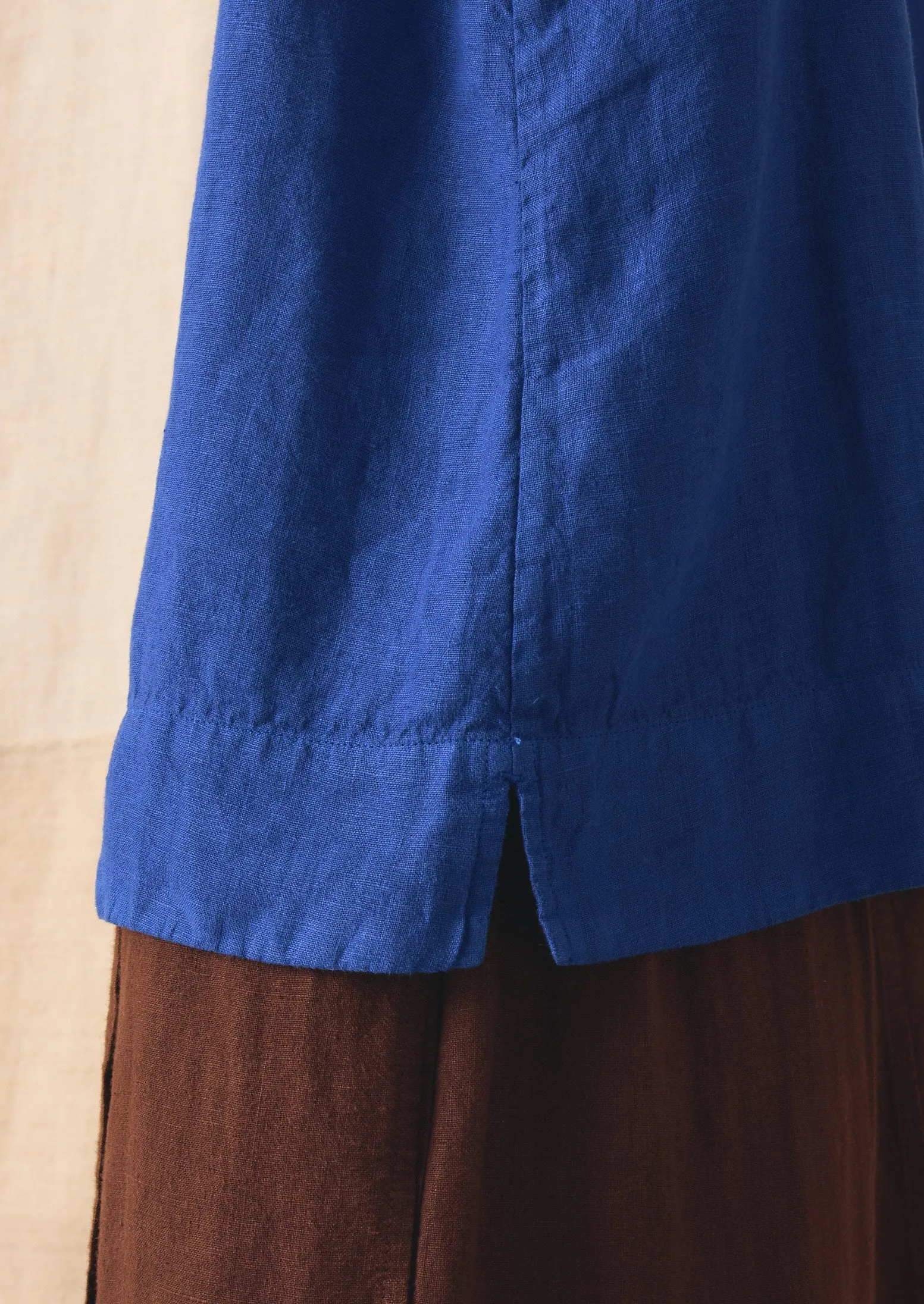 Square Neck Garment Dyed Linen Tank | Carmine Blue sold by TOAST product image thumbnail 4