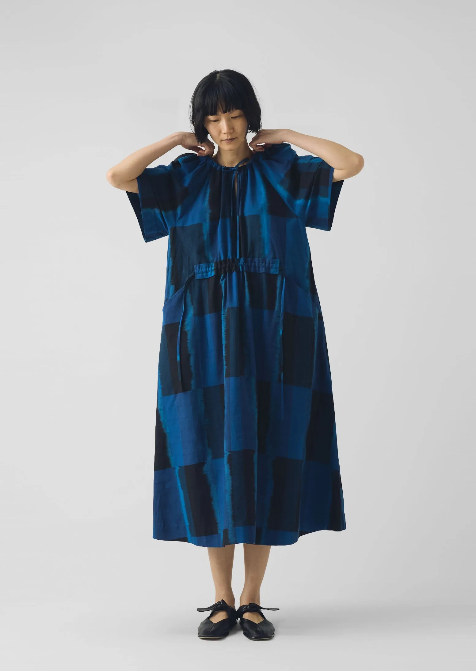 Sobremesa Cotton Ikat Dress | Bright Blue sold by TOAST product image thumbnail 4