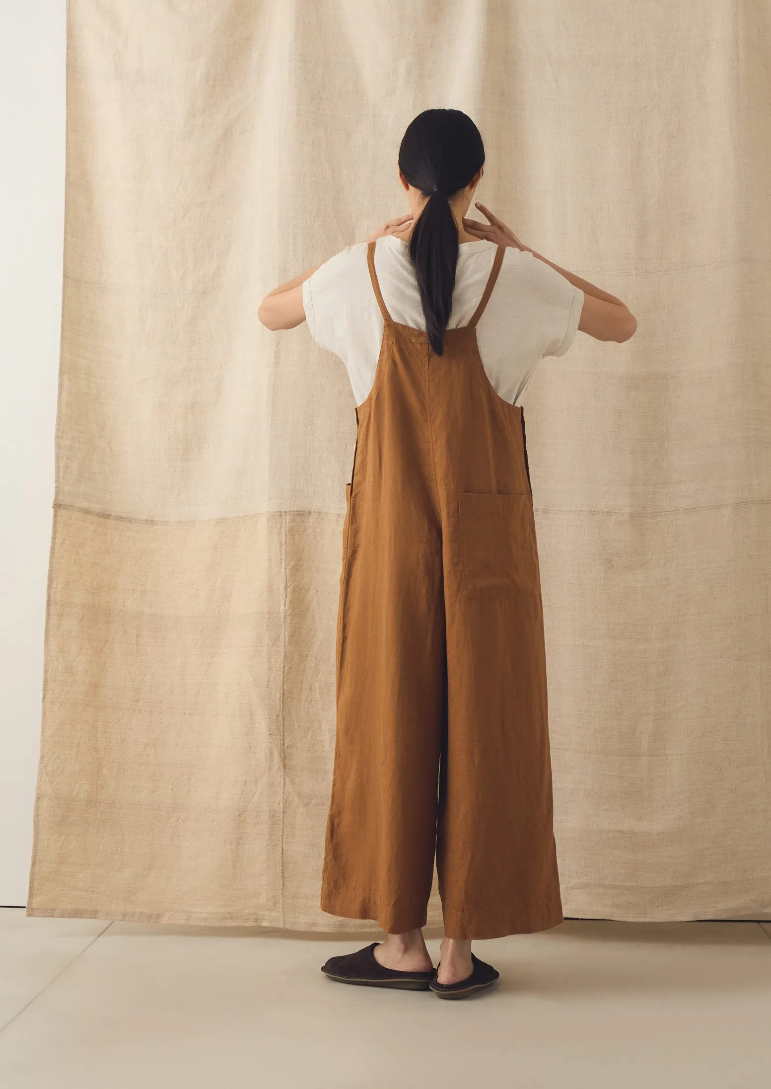 Garment Washed Linen Pocket Jumpsuit | Desert Sand sold by TOAST product image thumbnail 4