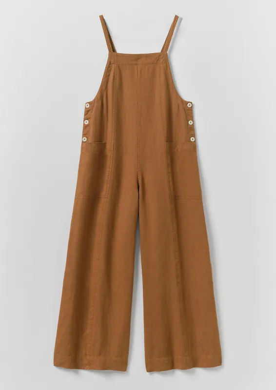 Garment Washed Linen Pocket Jumpsuit | Desert Sand made by TOAST