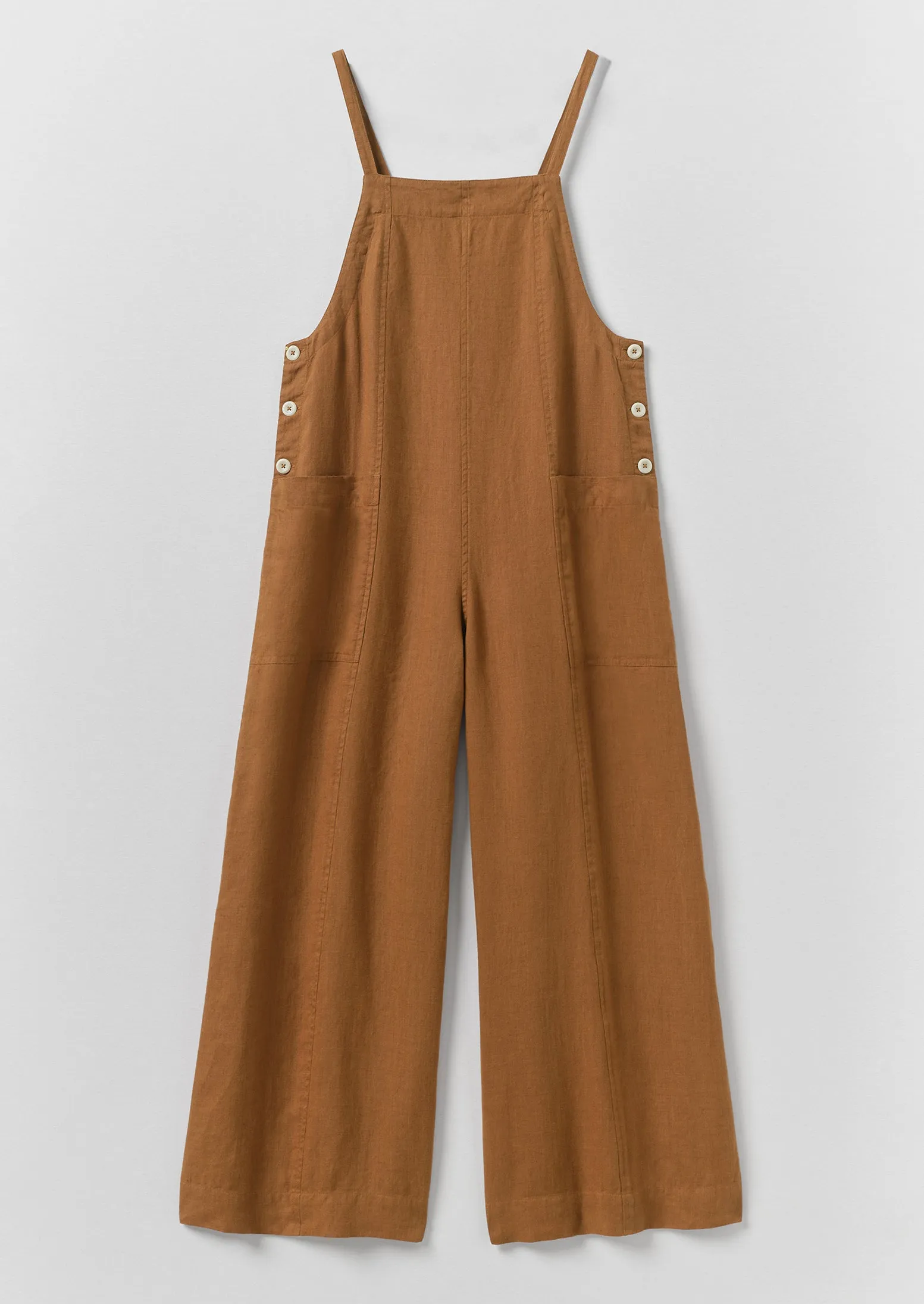 Garment Washed Linen Pocket Jumpsuit | Desert Sand sold by TOAST