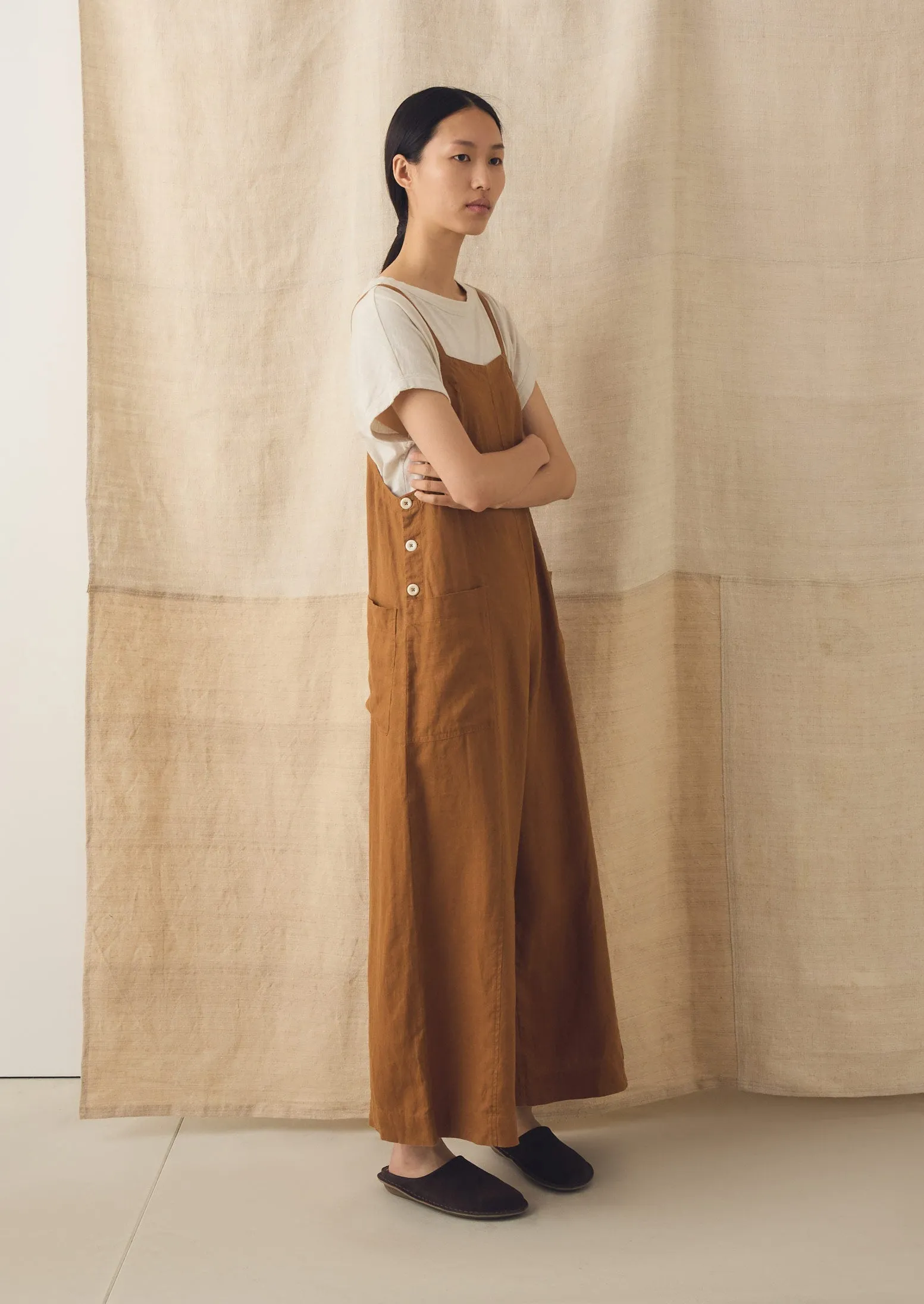 Garment Washed Linen Pocket Jumpsuit | Desert Sand sold by TOAST product image thumbnail 5