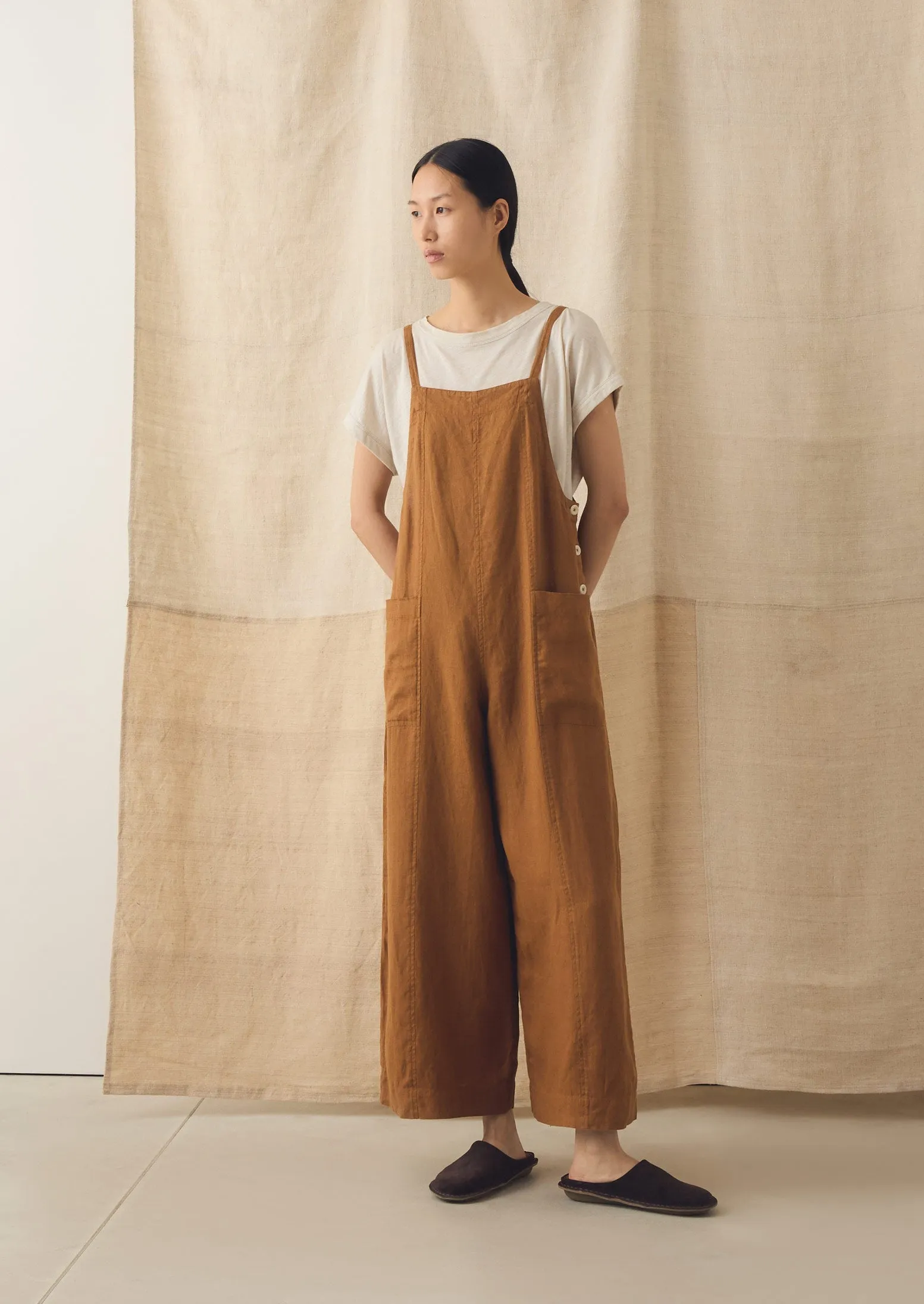 Garment Washed Linen Pocket Jumpsuit | Desert Sand sold by TOAST product image thumbnail 2