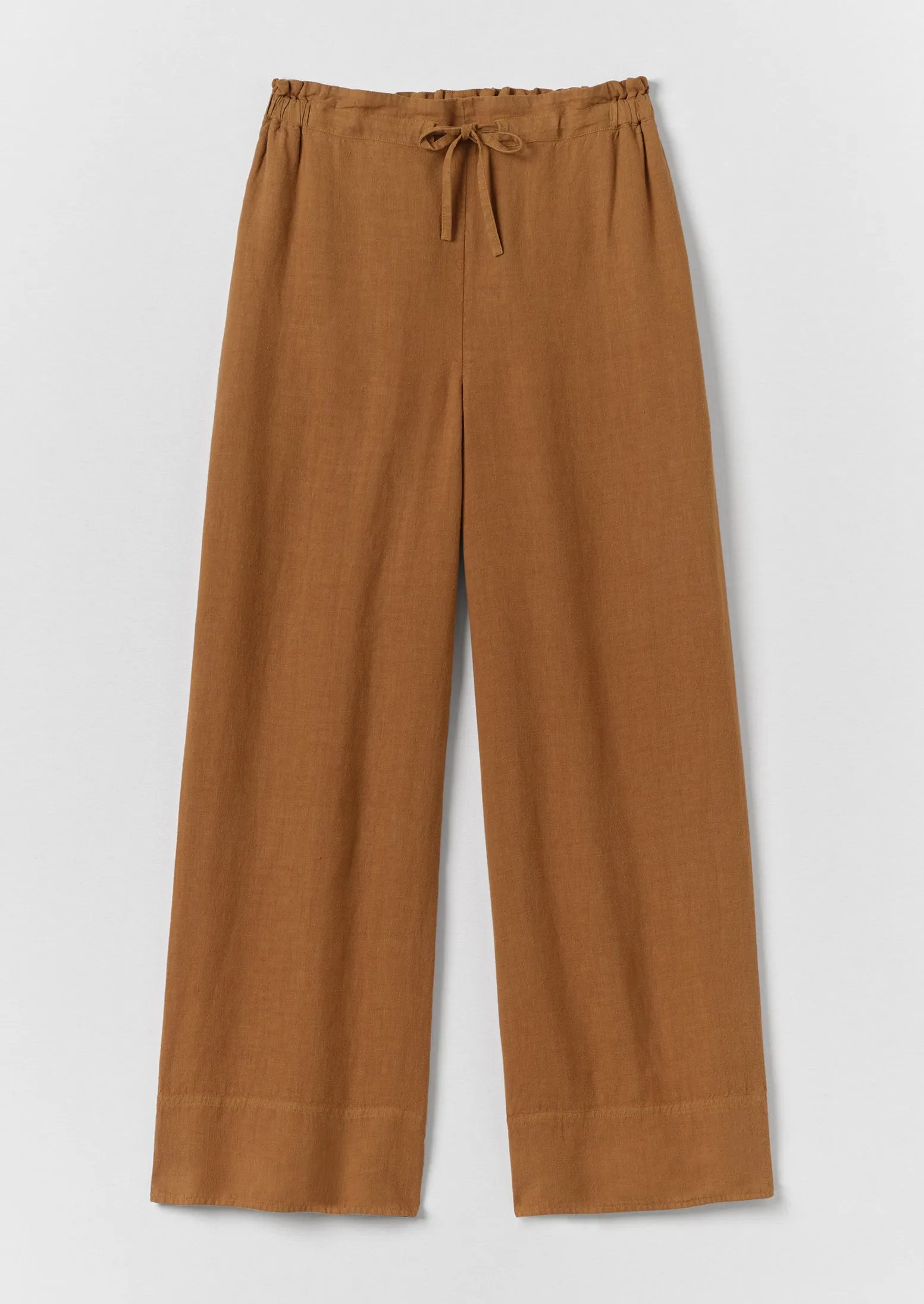 Garment Washed Linen Wide Trousers | Desert Sand sold by TOAST