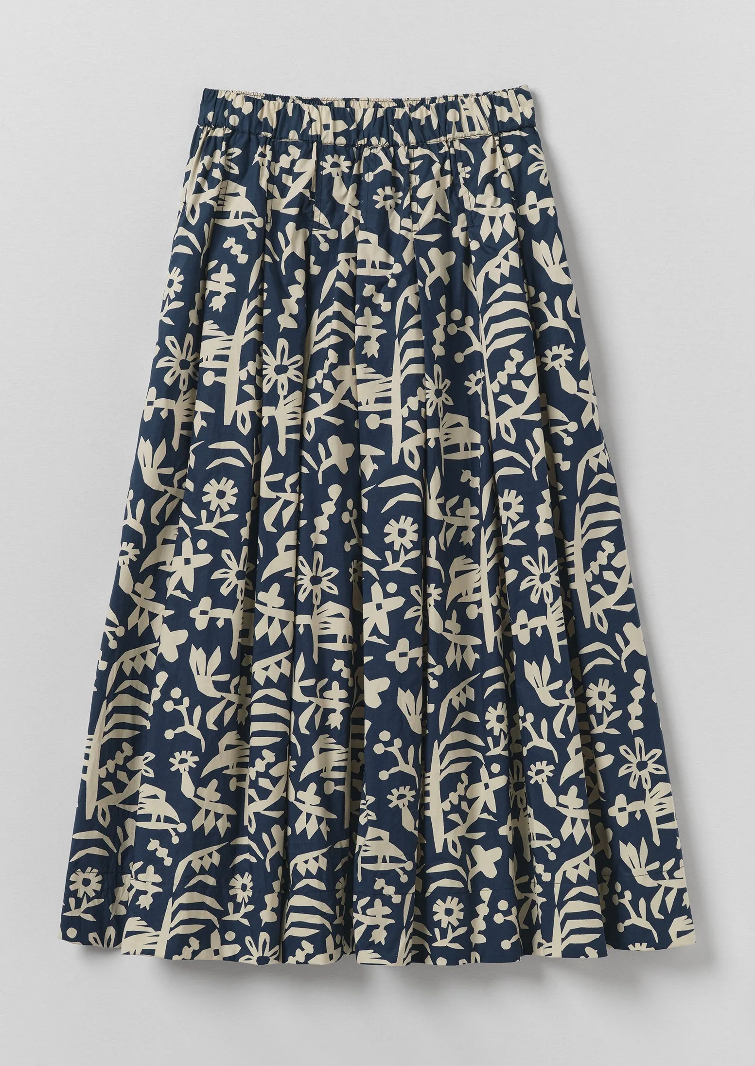 Emma Carlow Cut Out Print Cotton Skirt | Indigo Blue sold by TOAST