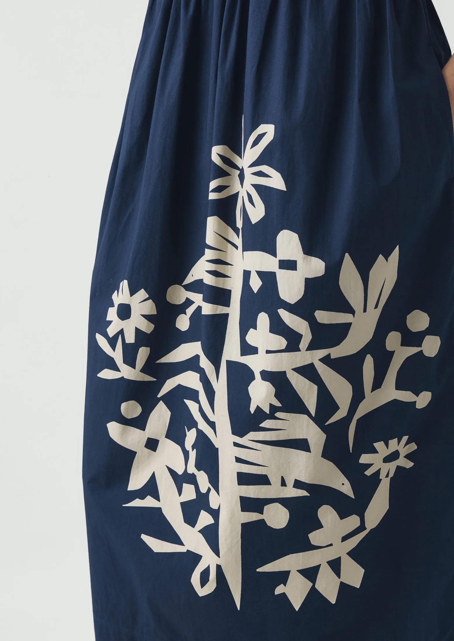 Emma Carlow Tree of Life Print Poplin Dress | Indigo Blue sold by TOAST product image thumbnail 3