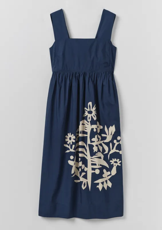 Emma Carlow Tree of Life Print Poplin Dress | Indigo Blue made by TOAST