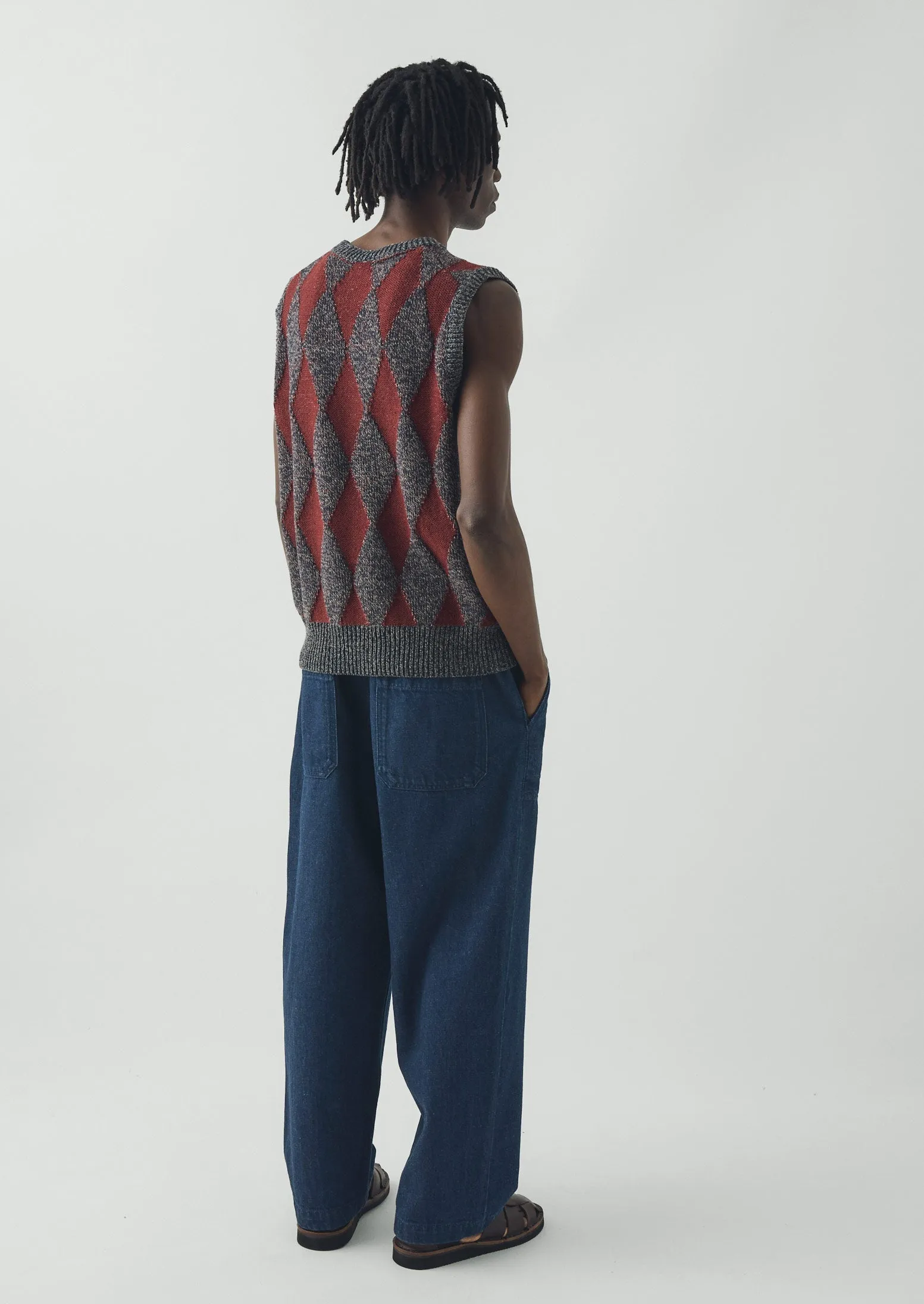 Gabriel Cotton Linen Denim Trousers | Indigo sold by TOAST product image thumbnail 4