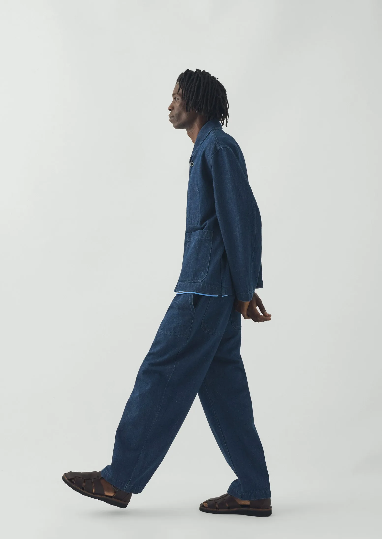 Gabriel Cotton Linen Denim Trousers | Indigo sold by TOAST product image thumbnail 5