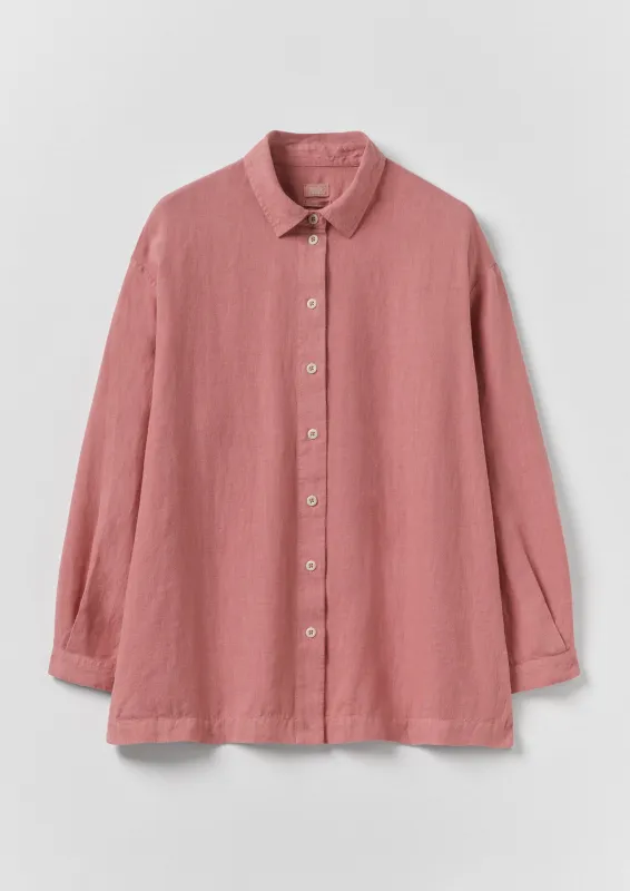 Garment Dyed Linen Easy Shirt | Dusty Rose made by TOAST
