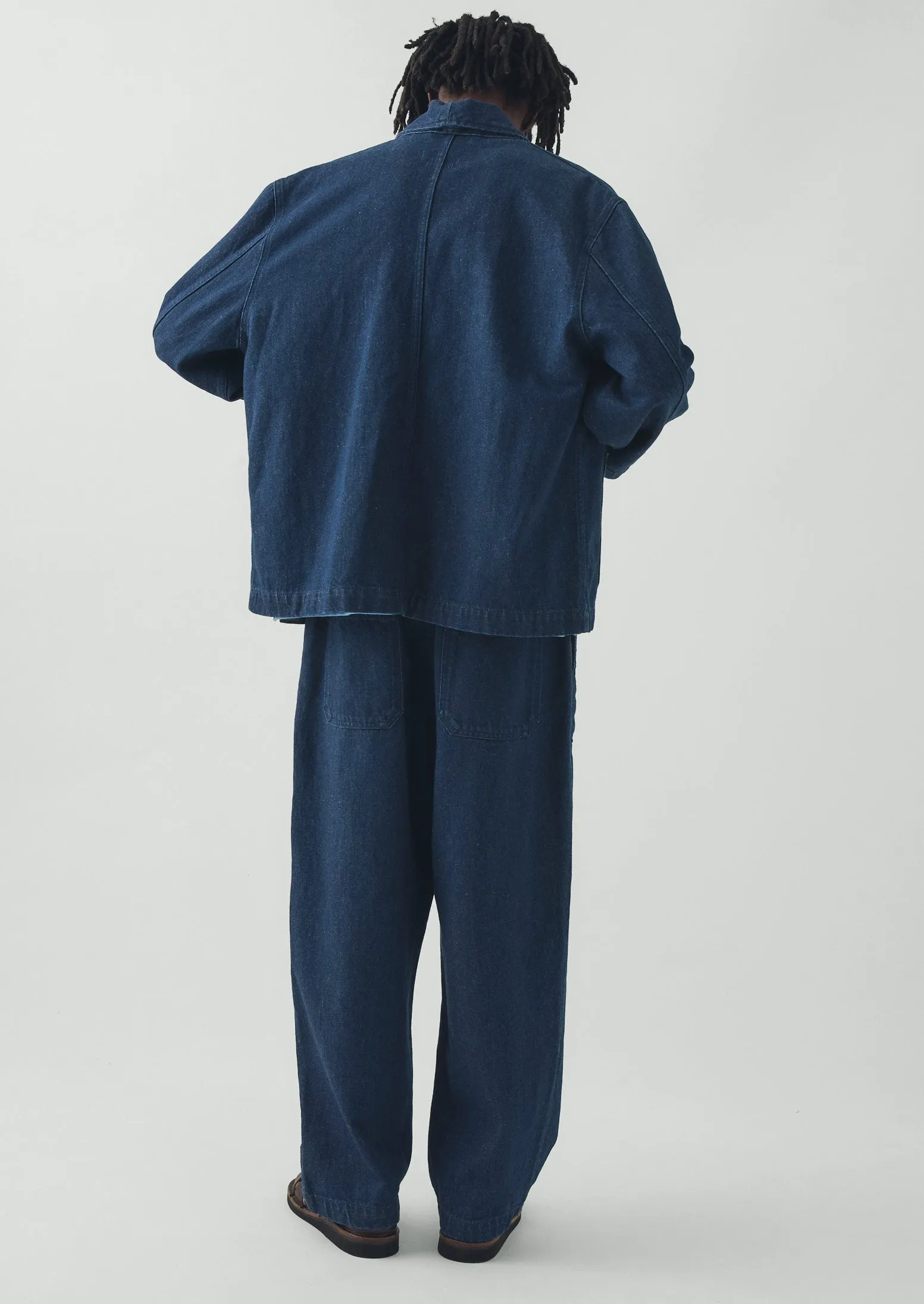 Cotton Linen Denim Jacket | Indigo sold by TOAST product image thumbnail 5