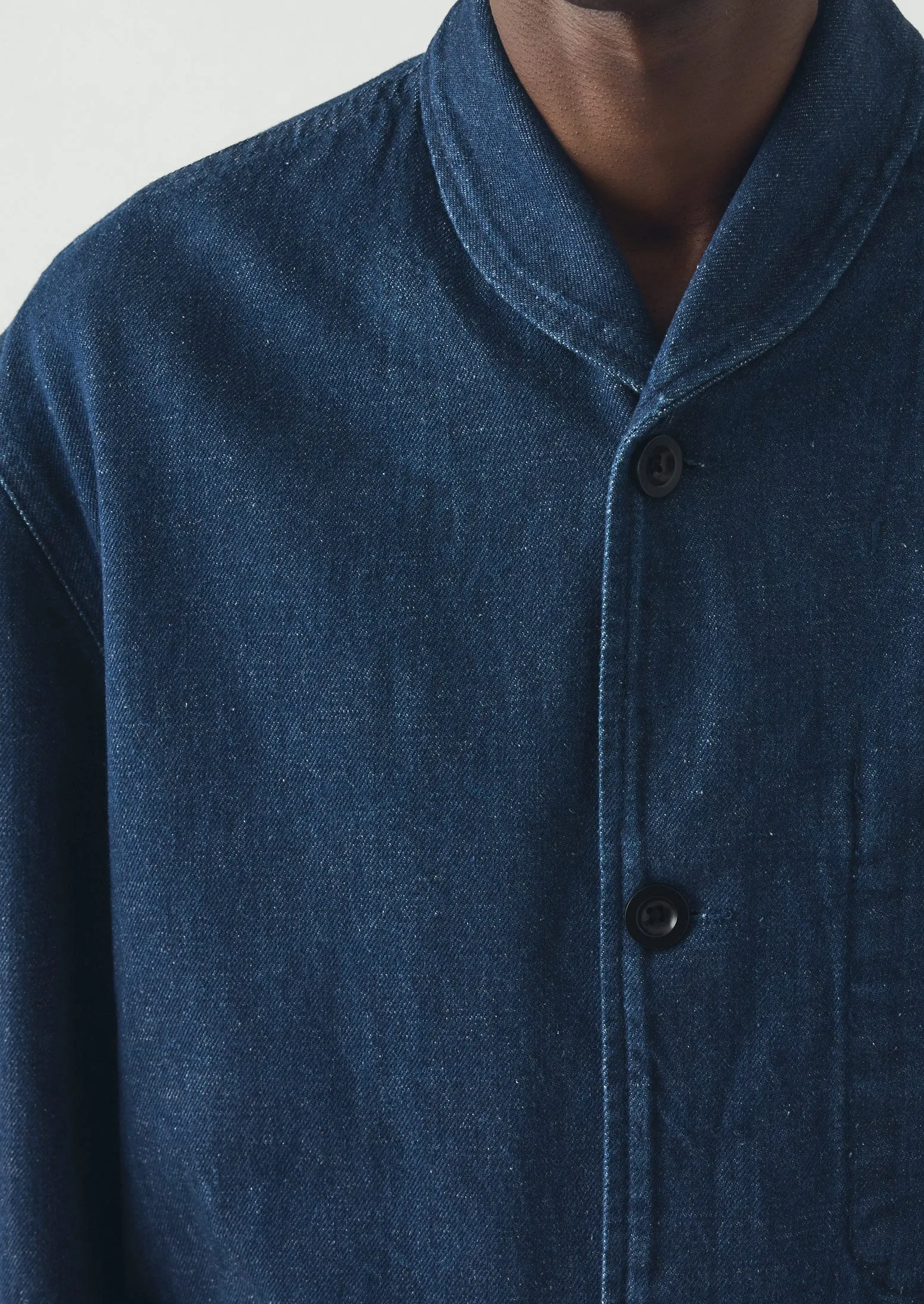 Cotton Linen Denim Jacket | Indigo sold by TOAST product image thumbnail 4