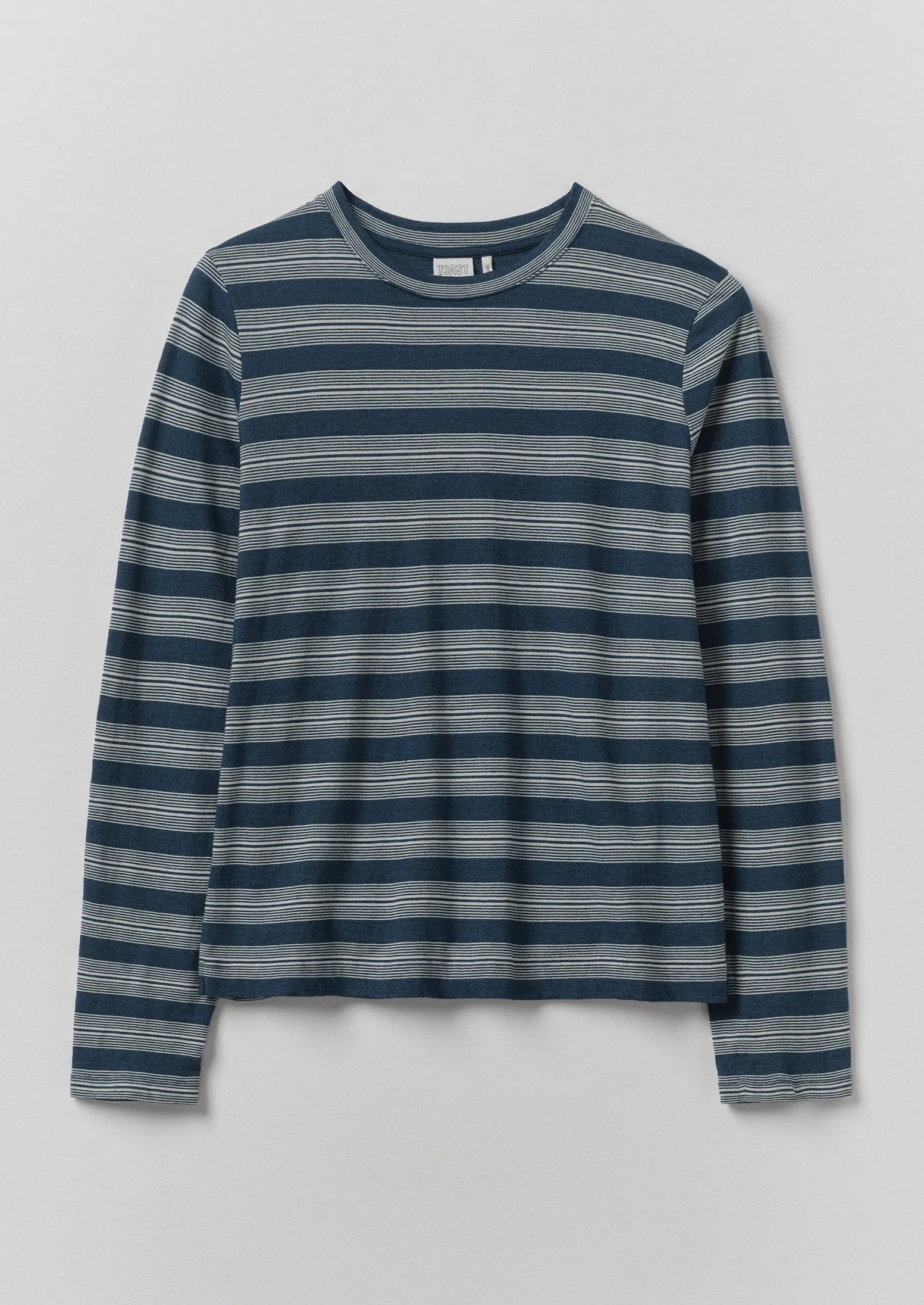 Stripe Crew Neck Tee | Indigo/Ecru sold by TOAST