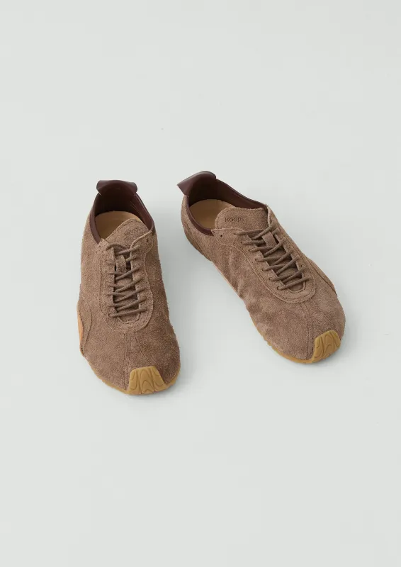Koops Barefoot Suede Trainers | Wood made by TOAST